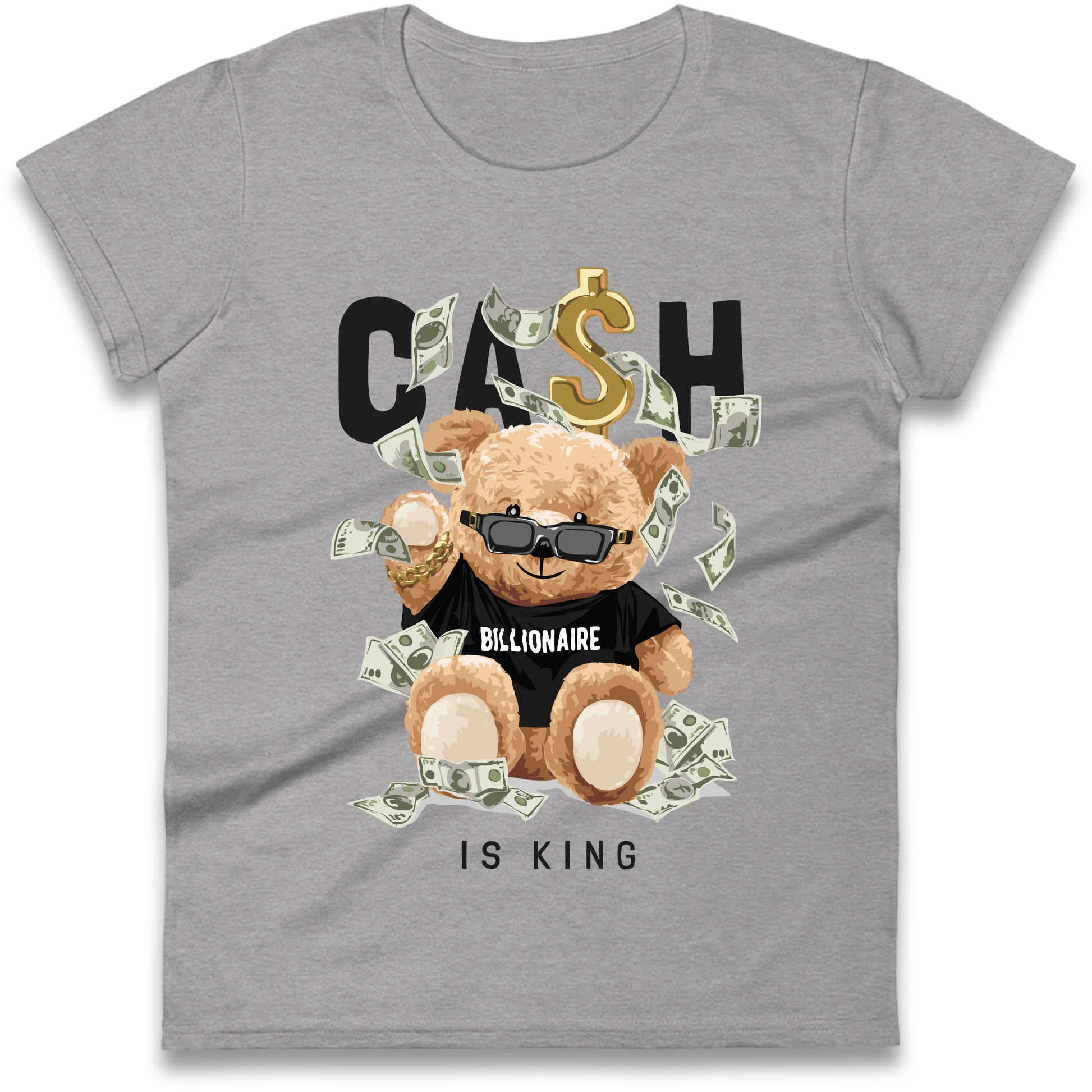 Teddy Bear Billionaire Streetwear Ladies Shirt