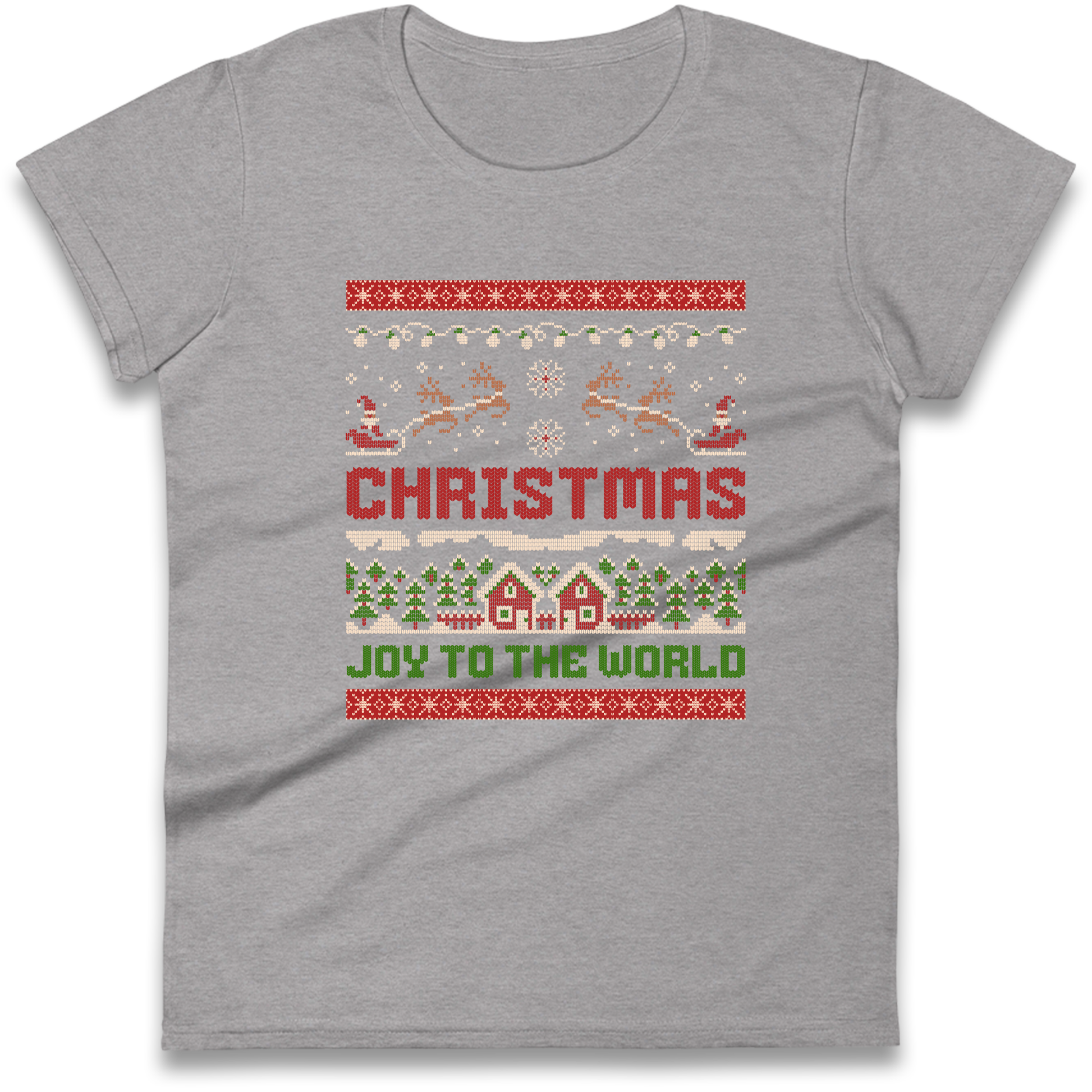 Christmas Joy to the World Christmas Ladies Shirt