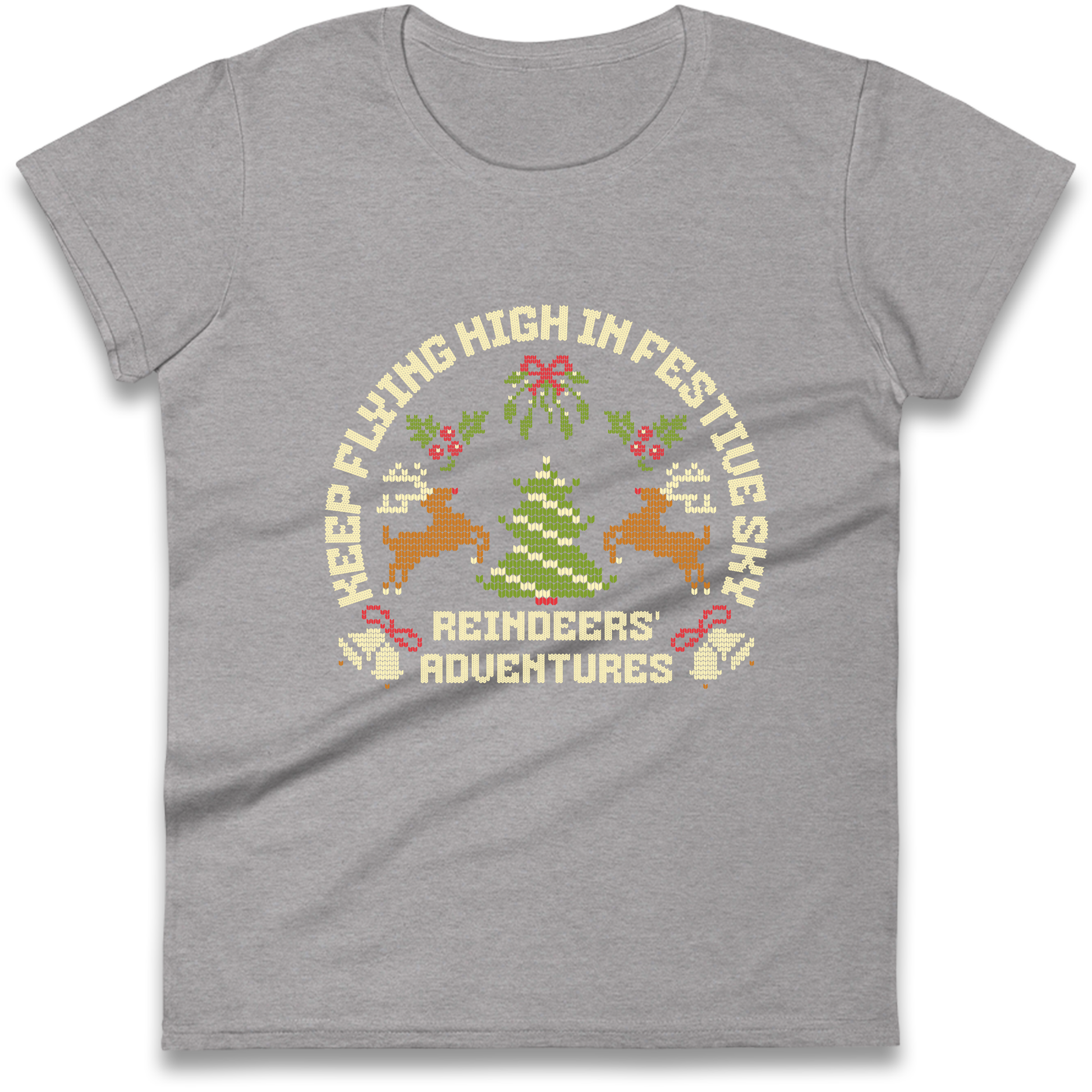 Keep Flying High In Festive Sky Christmas Ladies Shirt