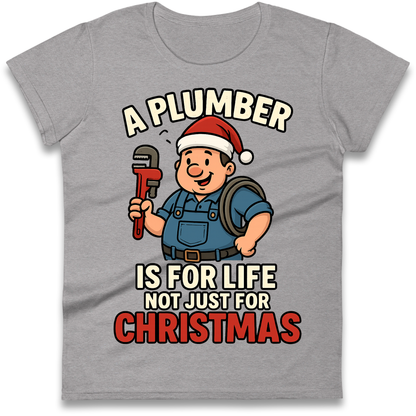 Plumber Christmas Ladies Shirt