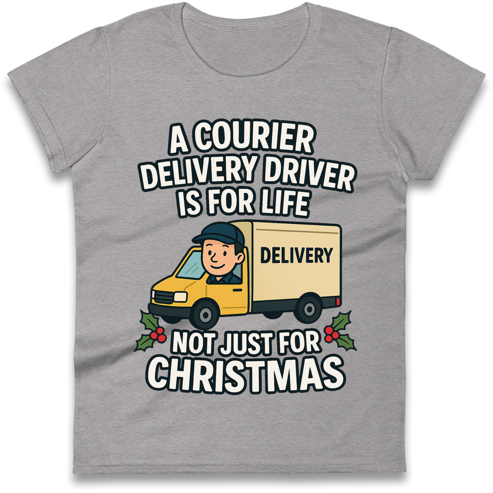 Courier Delivery Driver Christmas Ladies Shirt