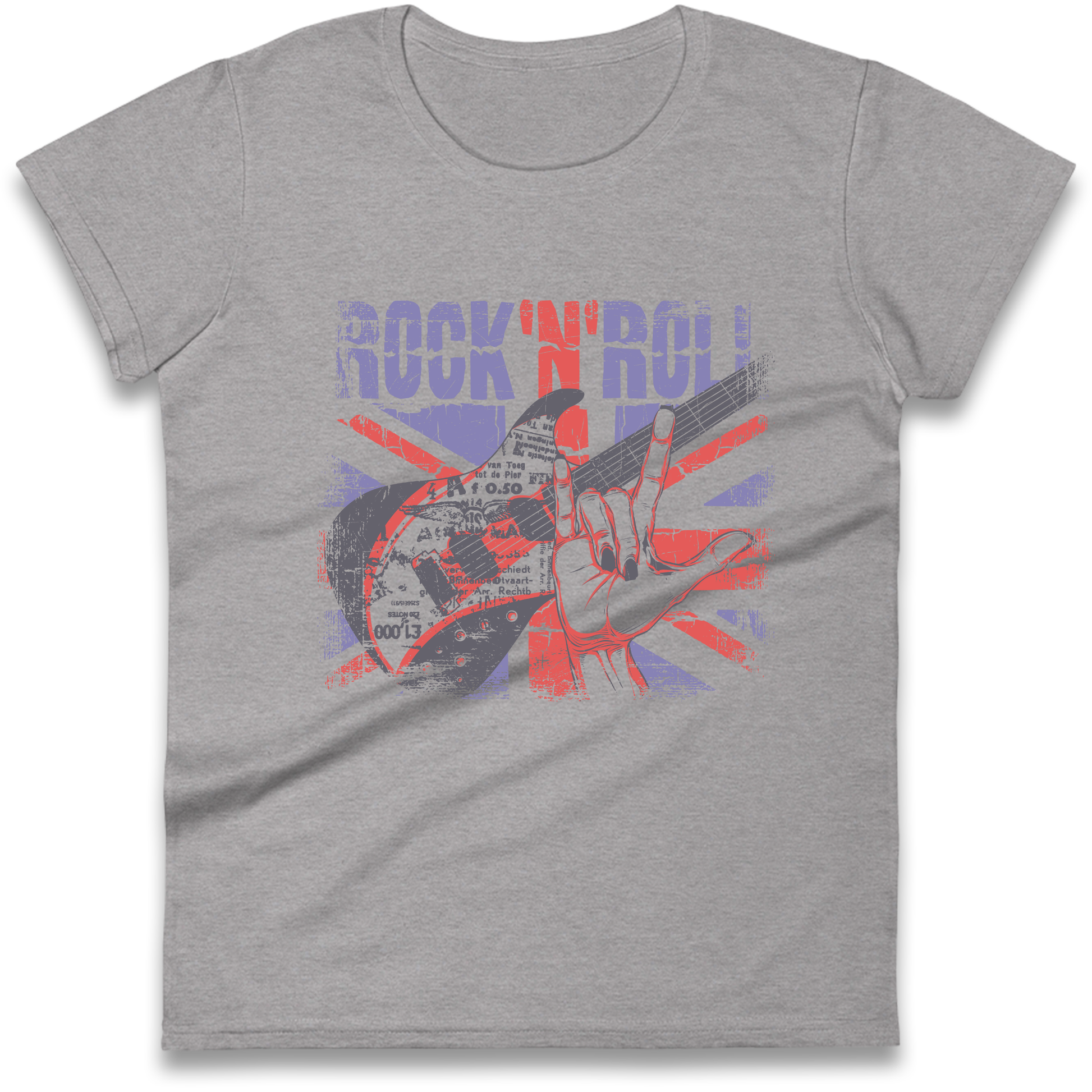 Rock N Roll Union Jack Ladies Shirt