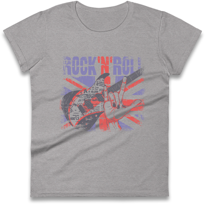 Rock N Roll Union Jack Ladies Shirt