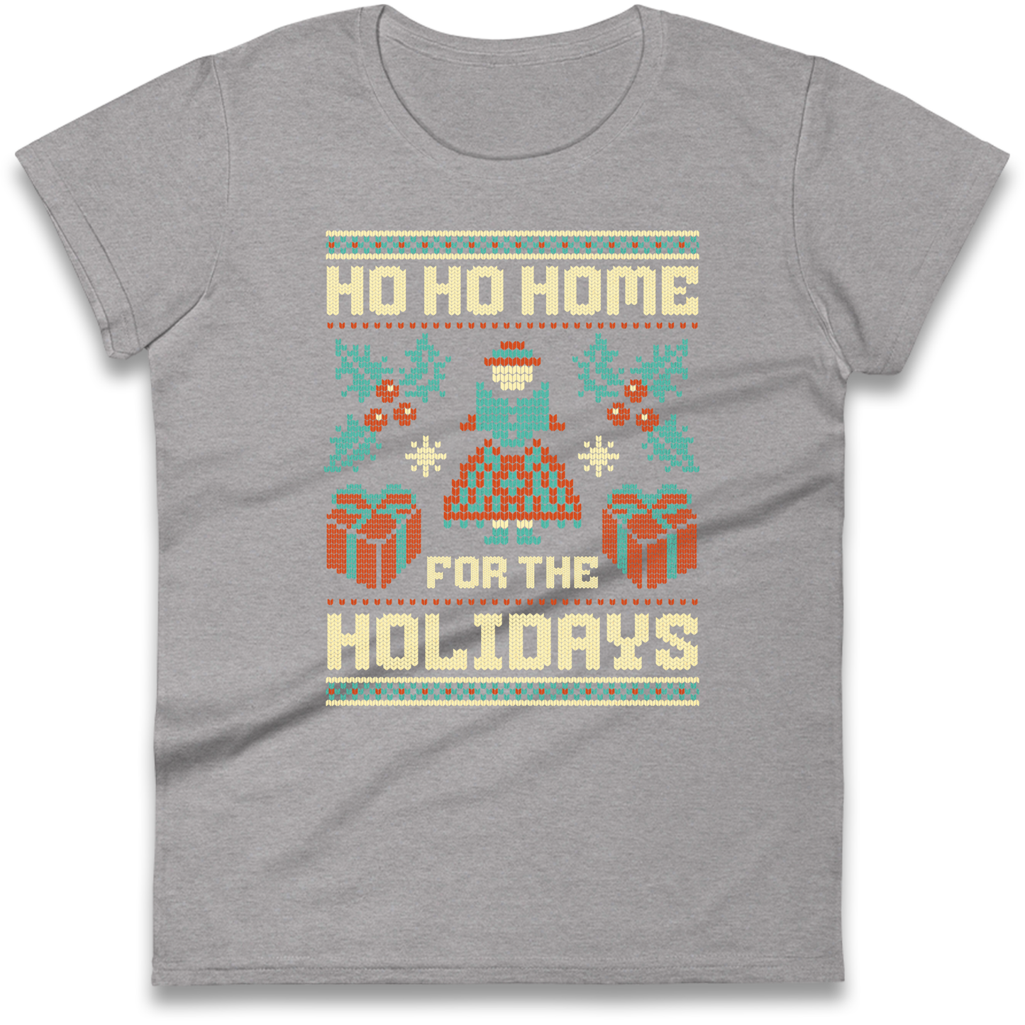 HO HO Home For the Holidays Christmas Ladies Shirt
