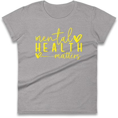 Yellow Mental Health Ladies Shirt