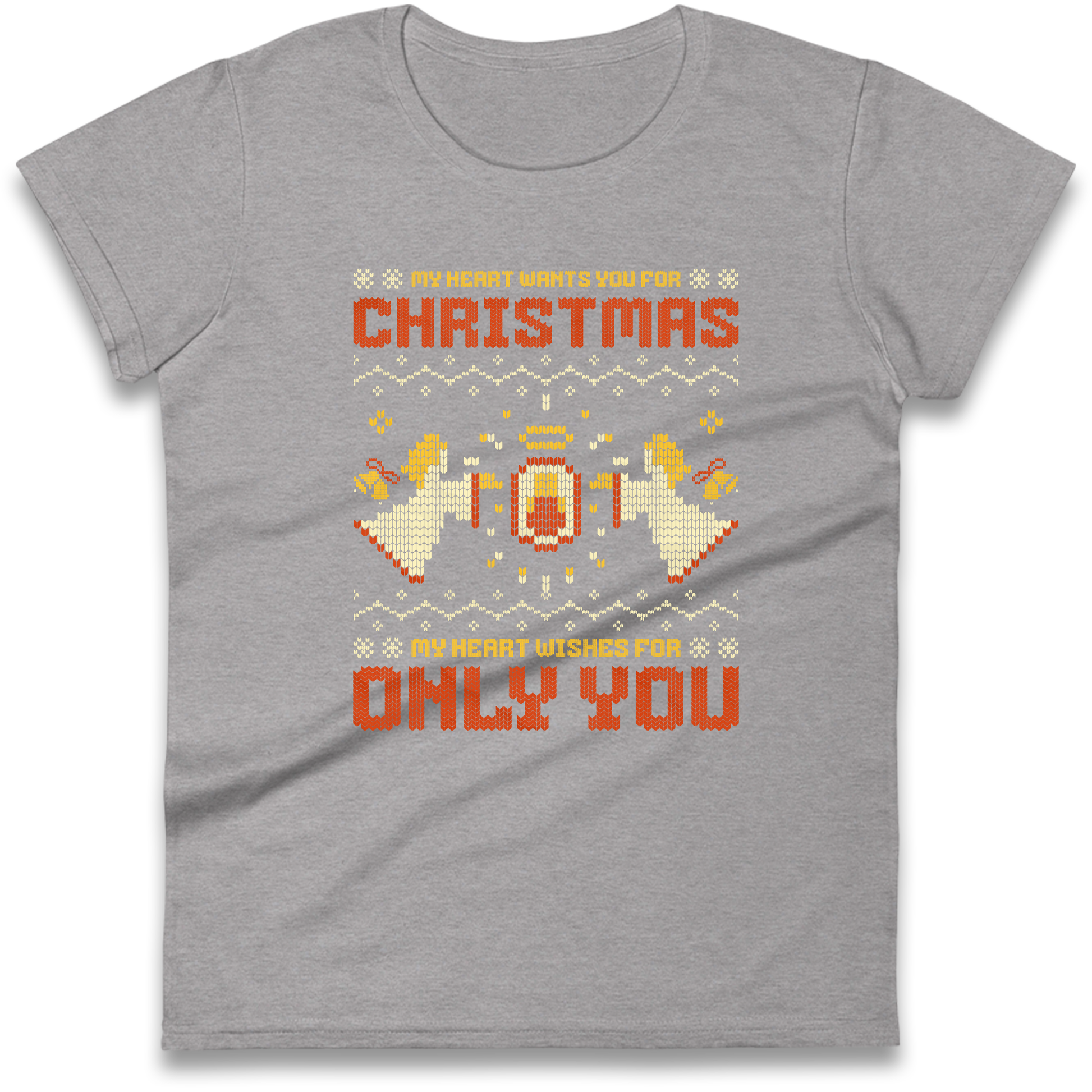 My Heart Wants You For Christmas Only You Christmas Ladies Shirt