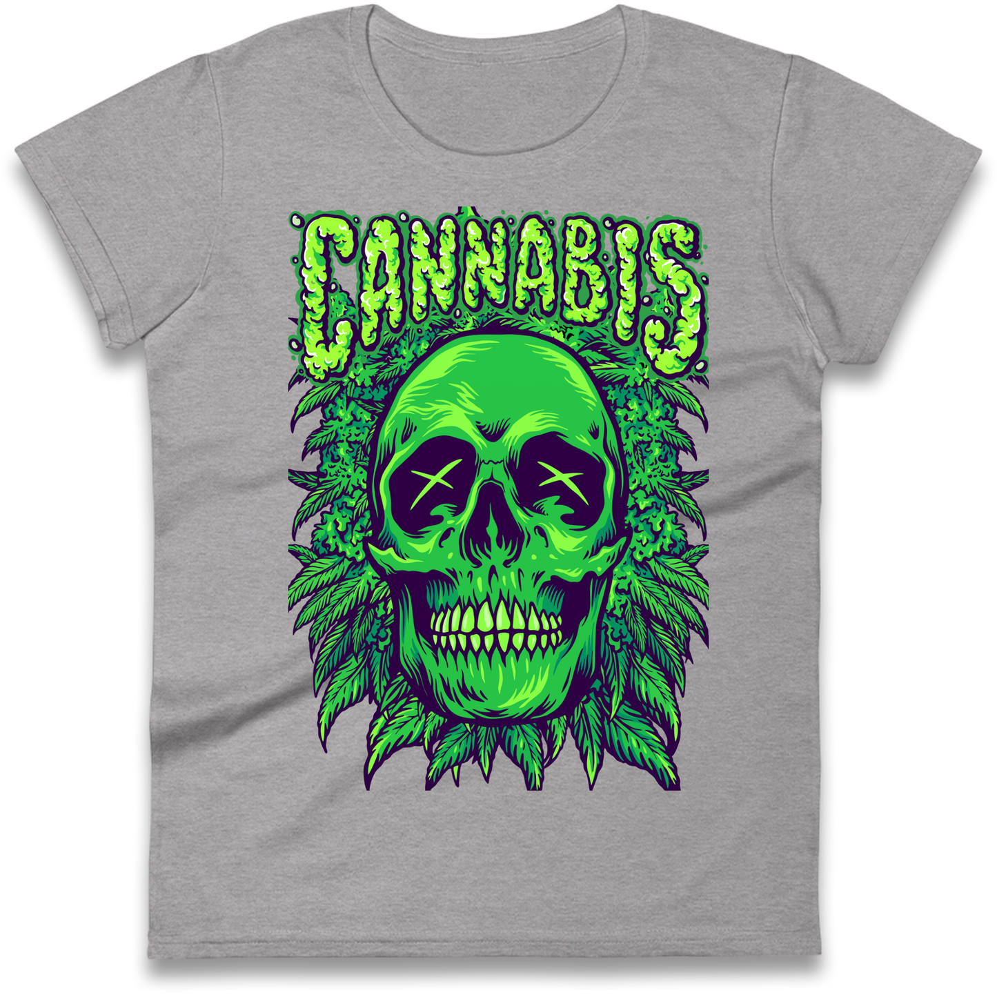 Cannabis Skull Ladies Shirt