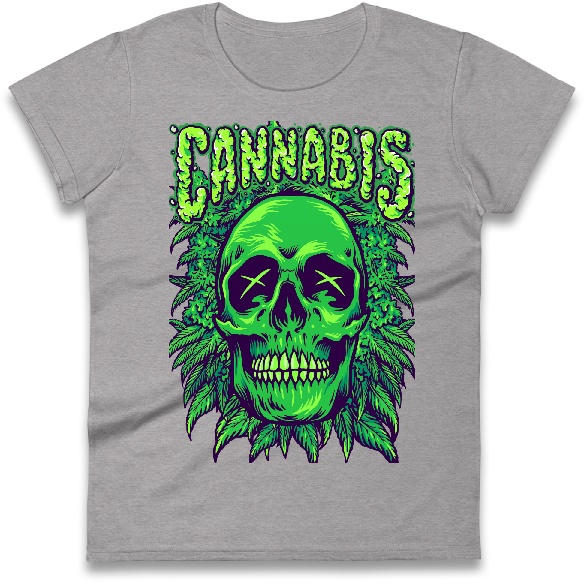 Cannabis Skull Ladies Shirt
