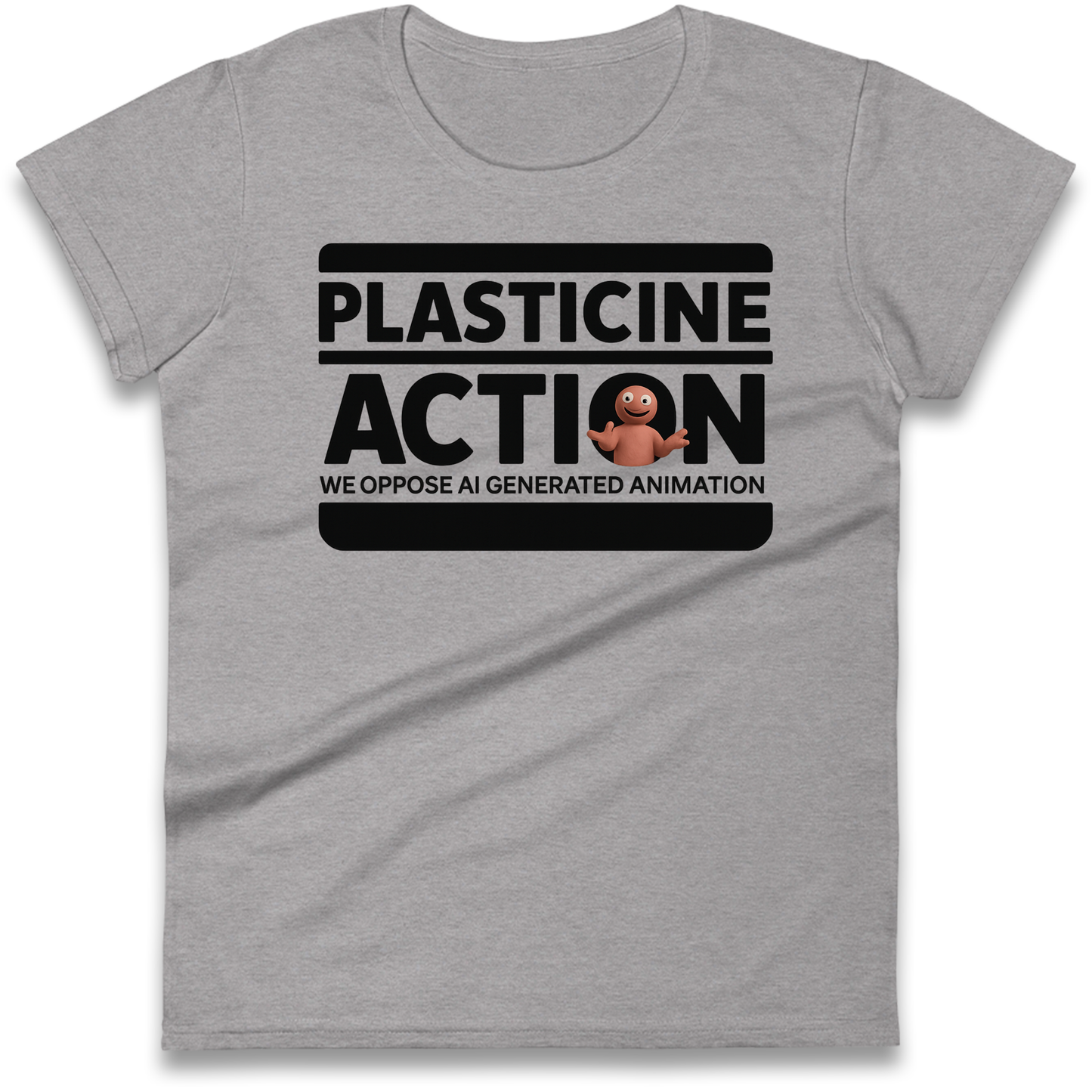 Ladies Plasticine Action T Shirts UK for Sale