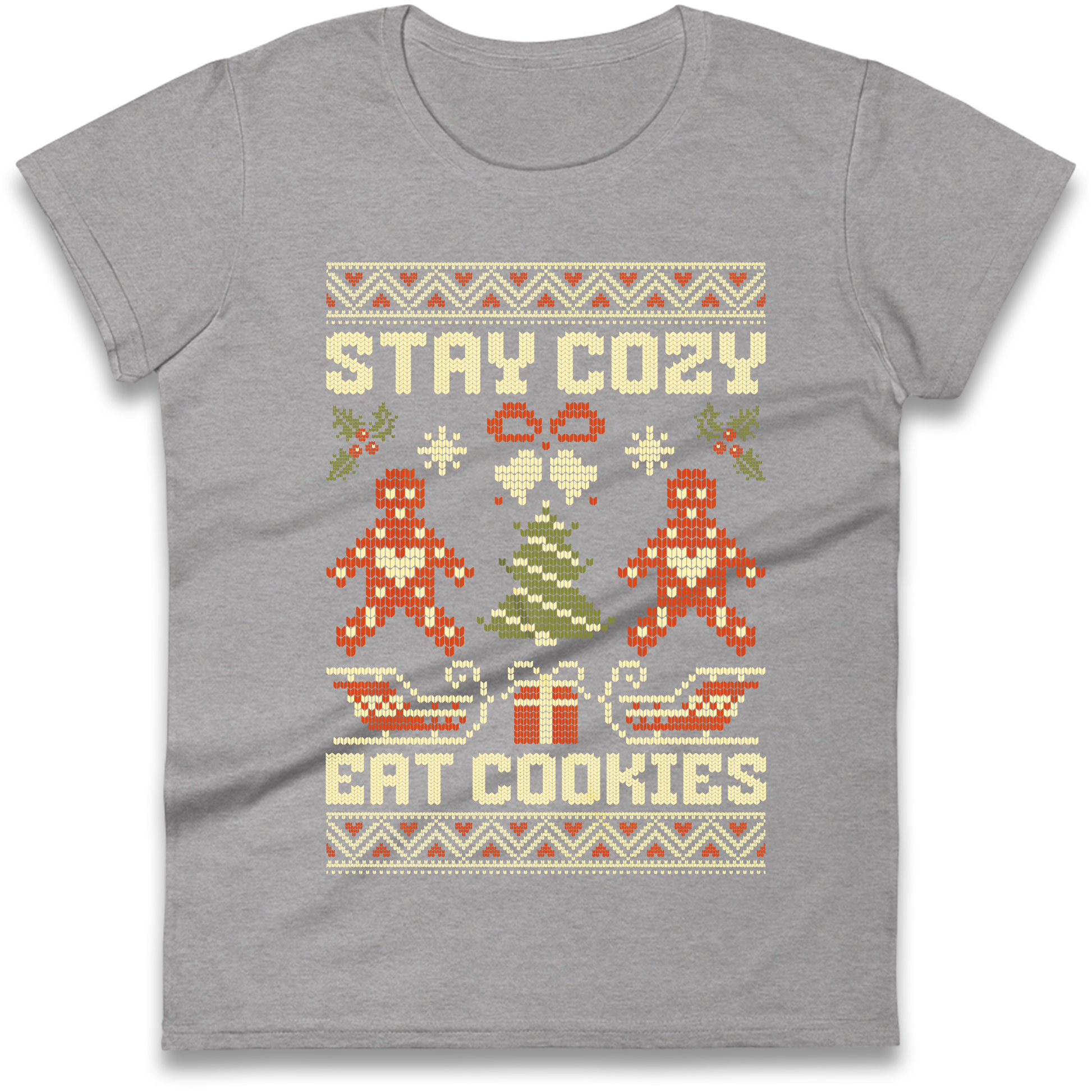 Stay Cozy Eat Cookies Christmas Ladies Shirt