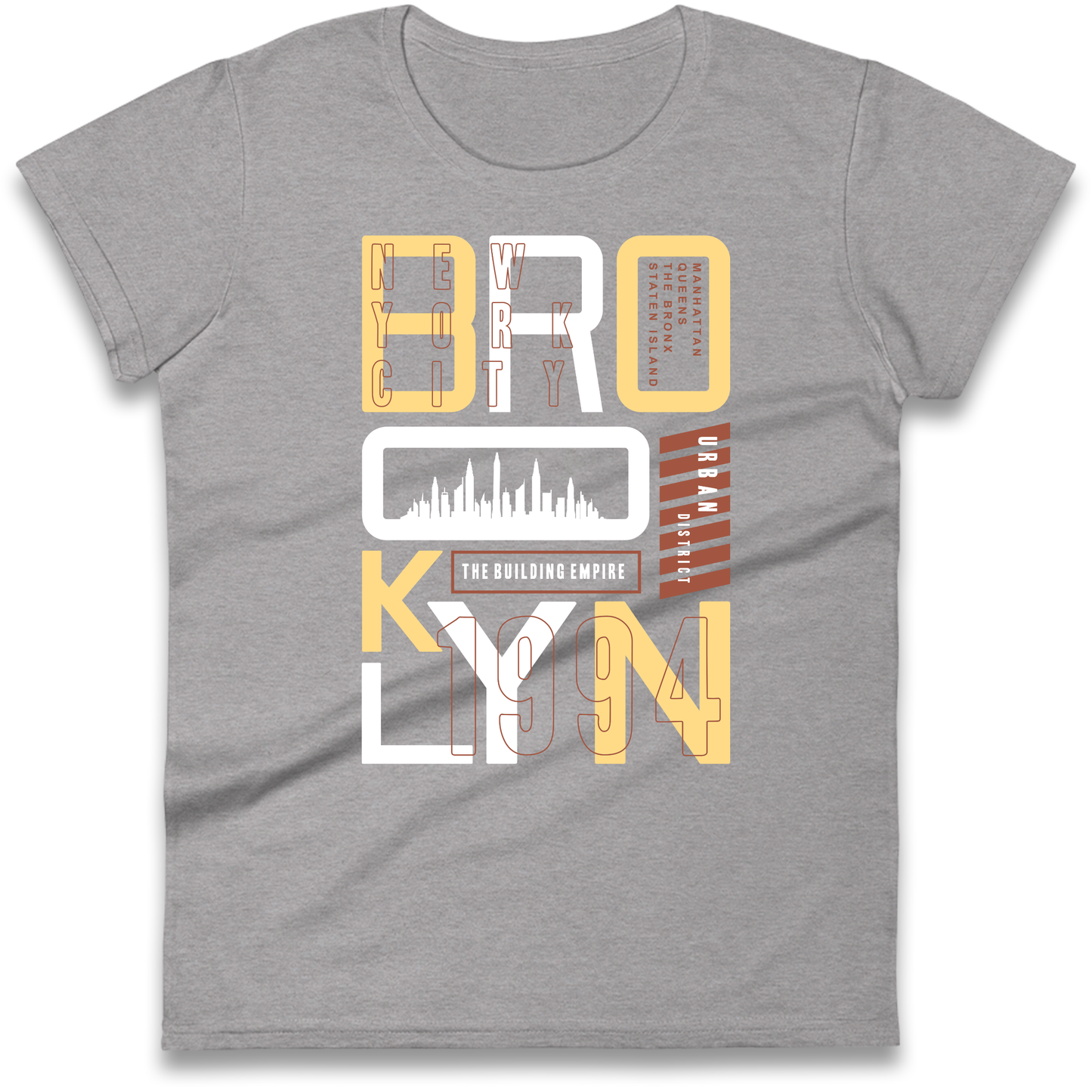 Brooklyn New York Urban District Ladies Shirt