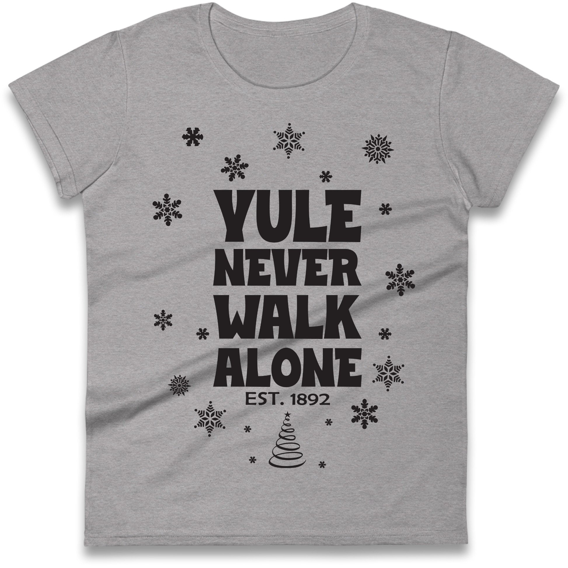 Yule Never Walk Alone Liverpool Christmas Ladies Shirt