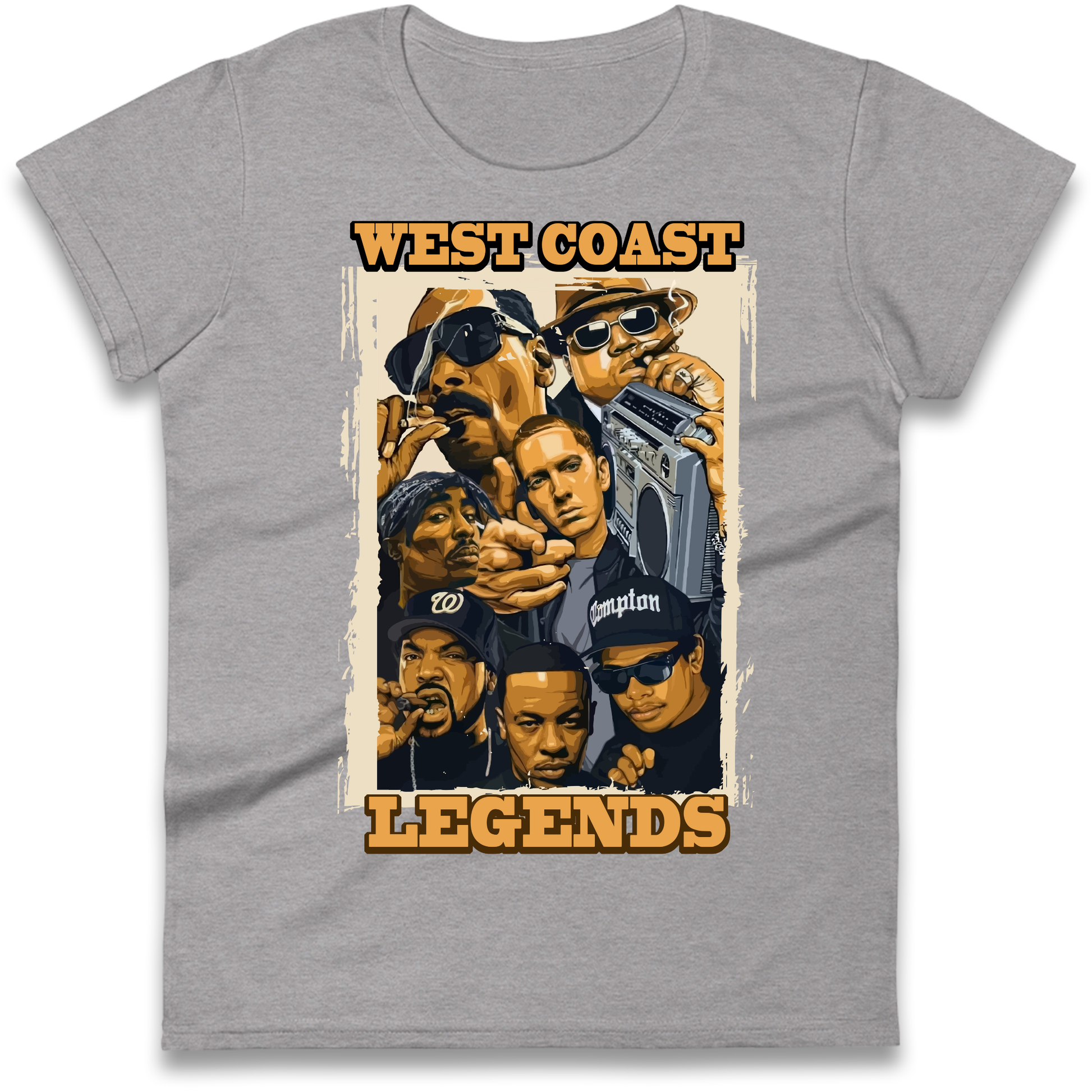West Coast Legends Rappers Ladies Shirt