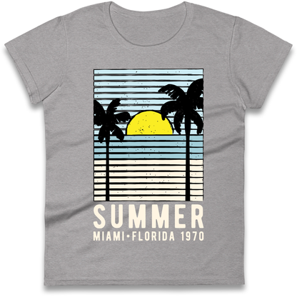 Summer Miami Florida 1970 Ladies Shirt