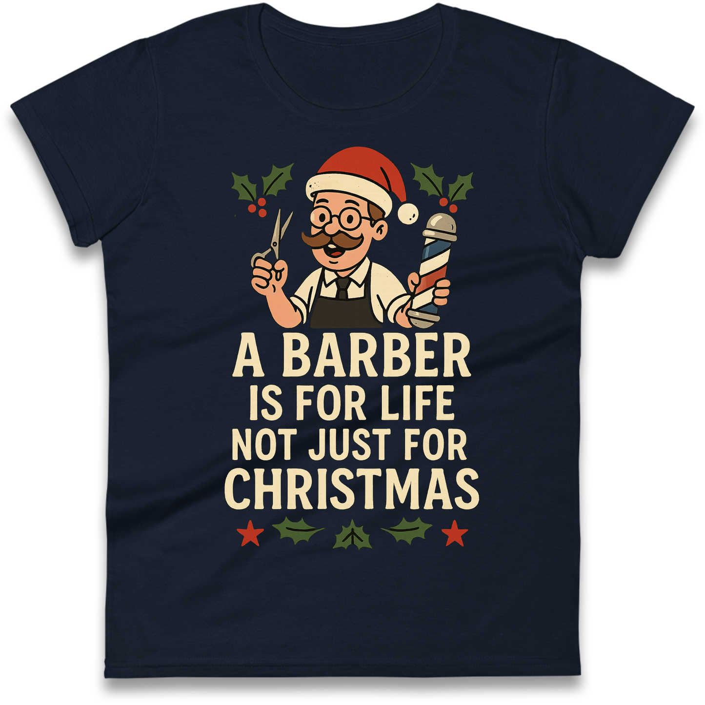 Barber Christmas Ladies Shirt