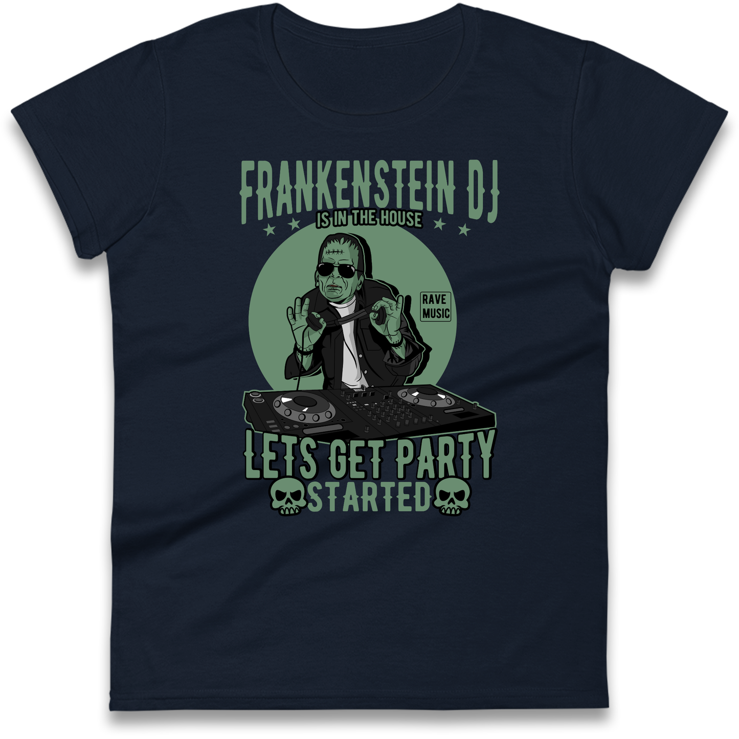 Frankenstein DJ Ladies Shirt