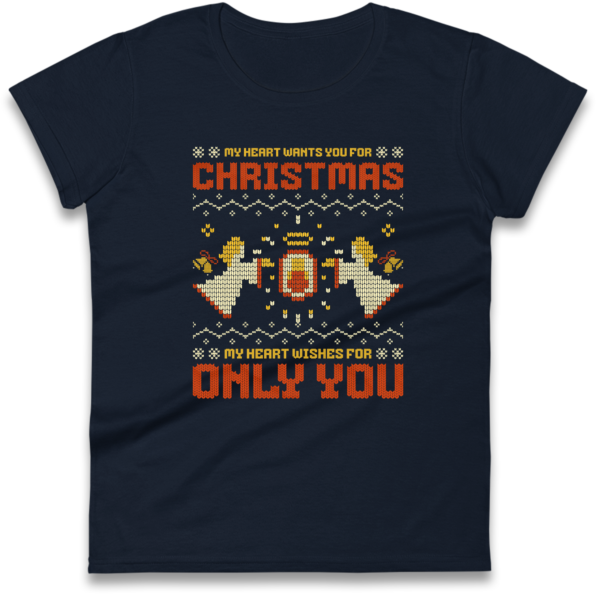 My Heart Wants You For Christmas Only You Christmas Ladies Shirt