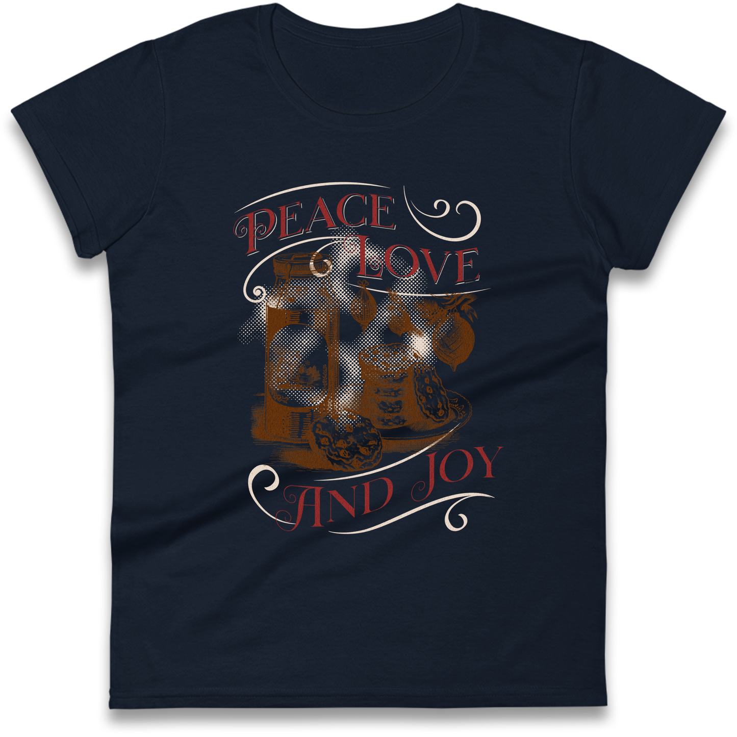 Peace Love And Joy Christmas Ladies Shirt