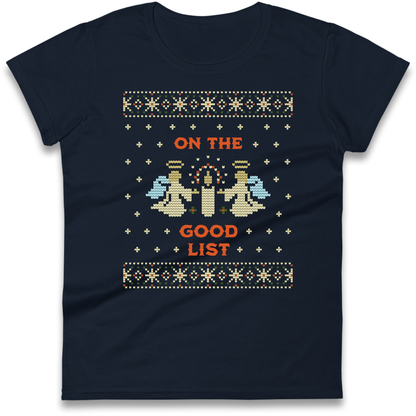 On The Good List Christmas Ladies Shirt