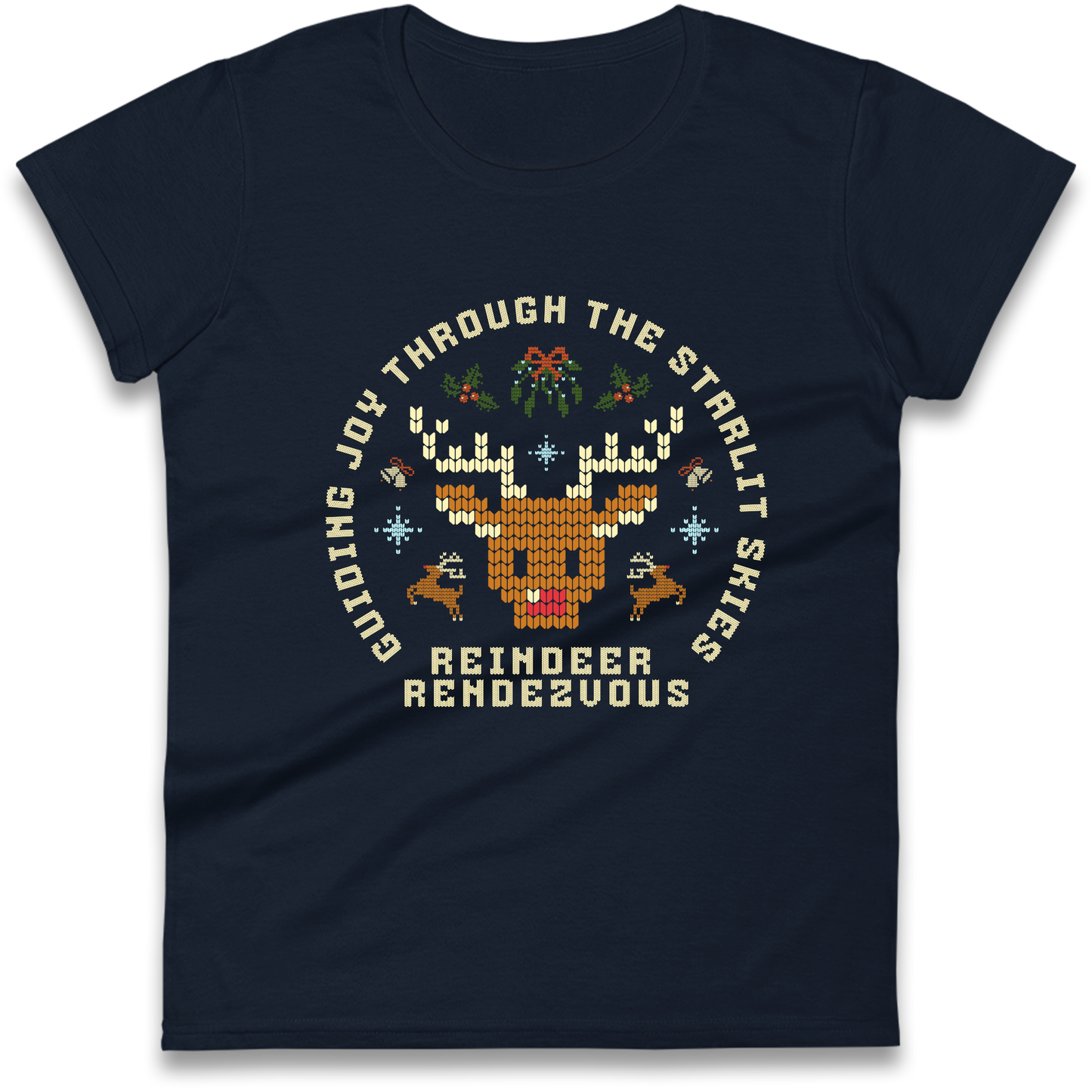 Reindeer Rendezvous Christmas Ladies Shirt