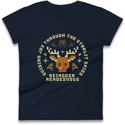 Reindeer Rendezvous Christmas Ladies Shirt