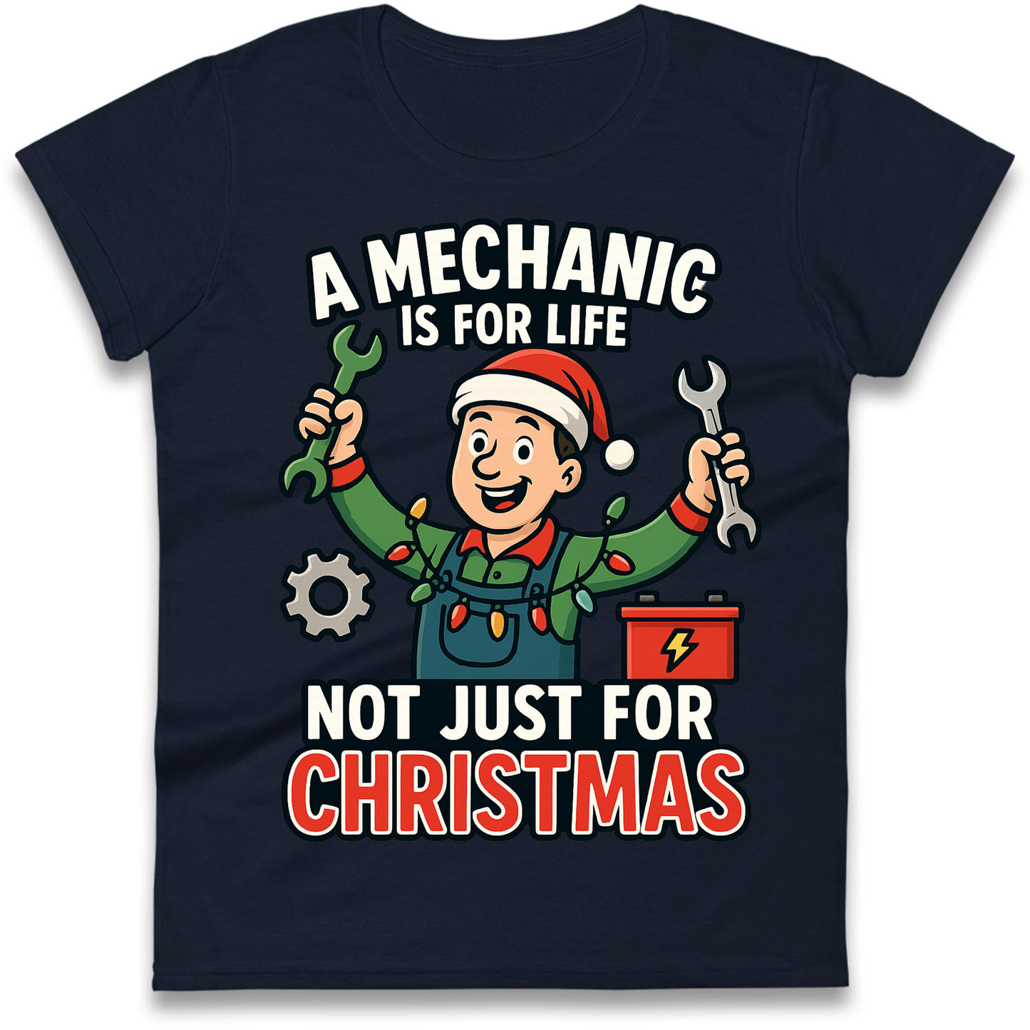 Mechanic Christmas Ladies Shirt