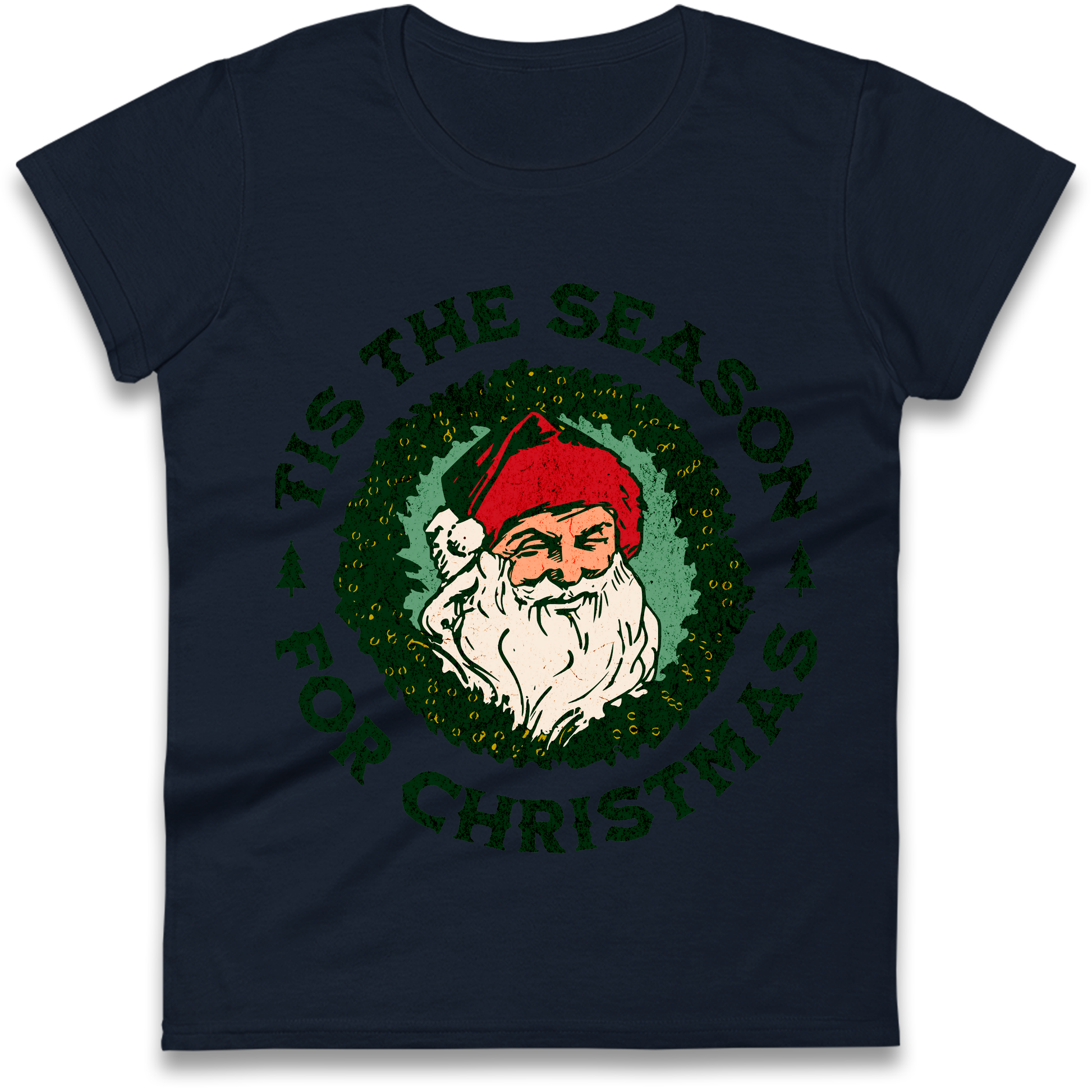 Tis The Season Santa Claus Christmas Ladies Shirt