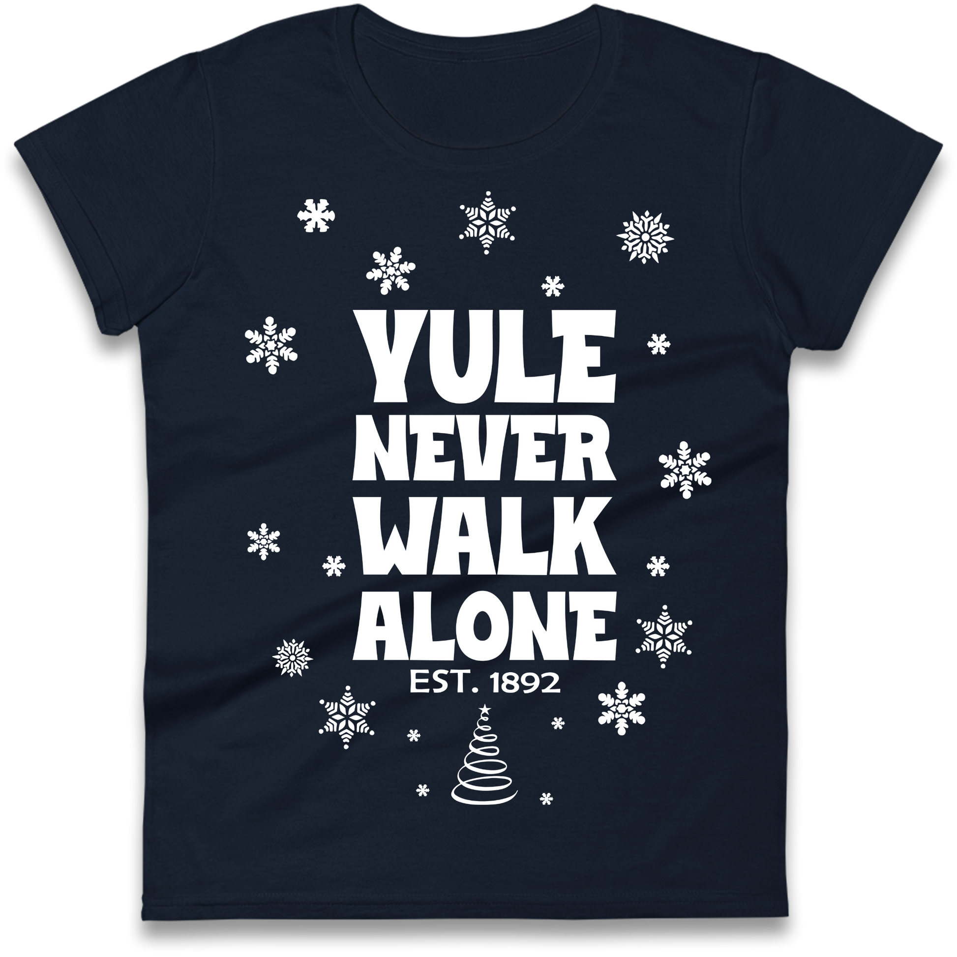 Yule Never Walk Alone Liverpool Christmas Ladies Shirt