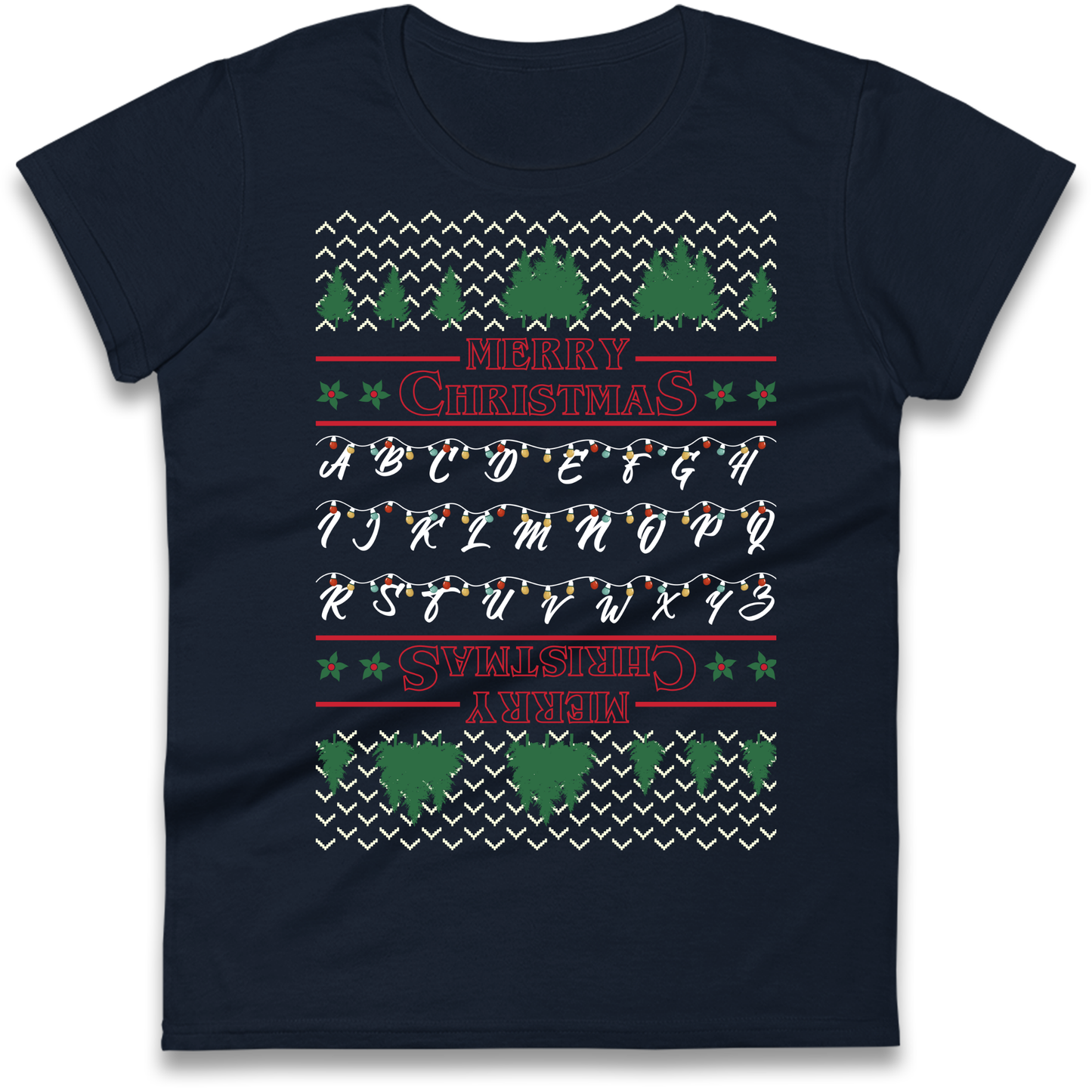 stranger things christmas jumper Ladies Shirt