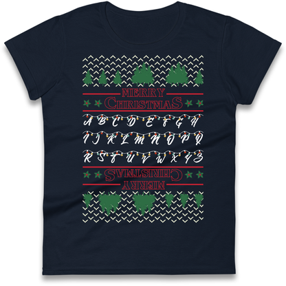 stranger things christmas jumper Ladies Shirt