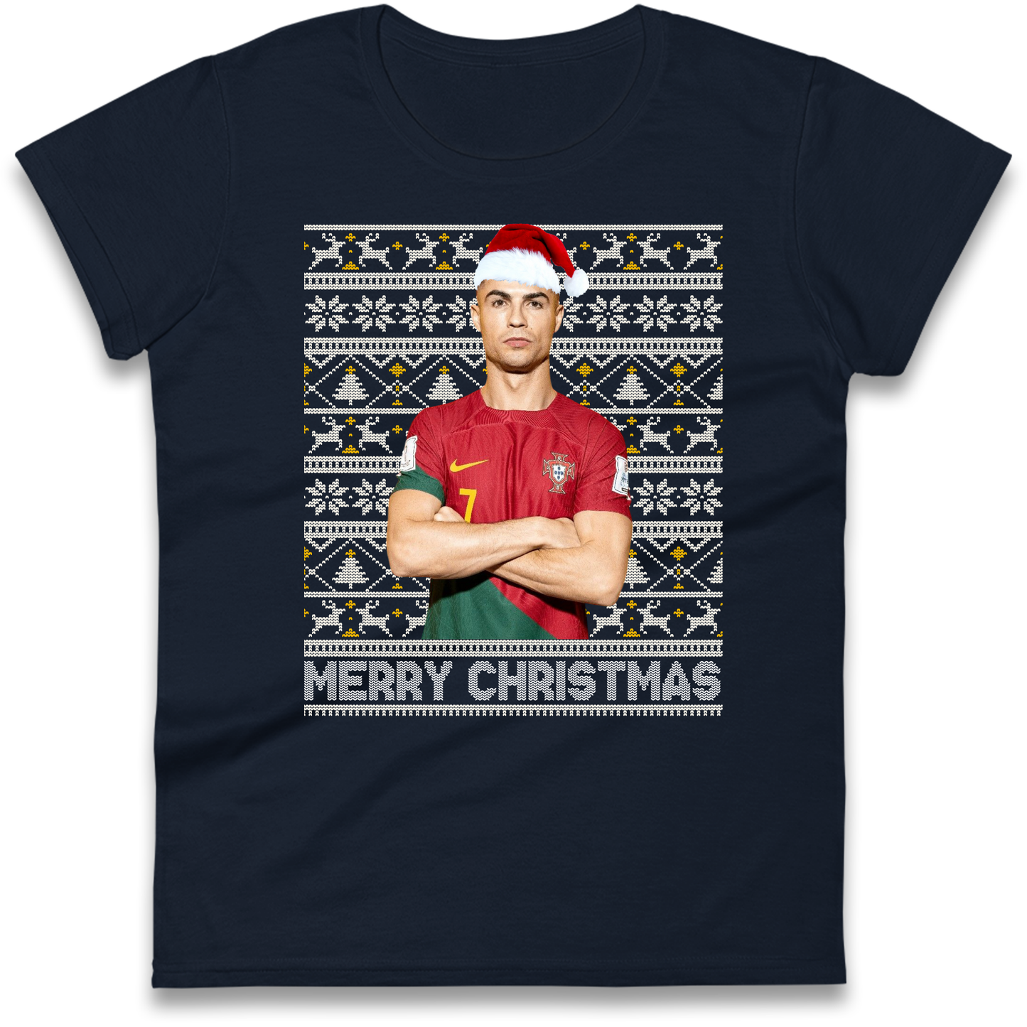 Merry Christmas Ronaldo Ladies Shirt