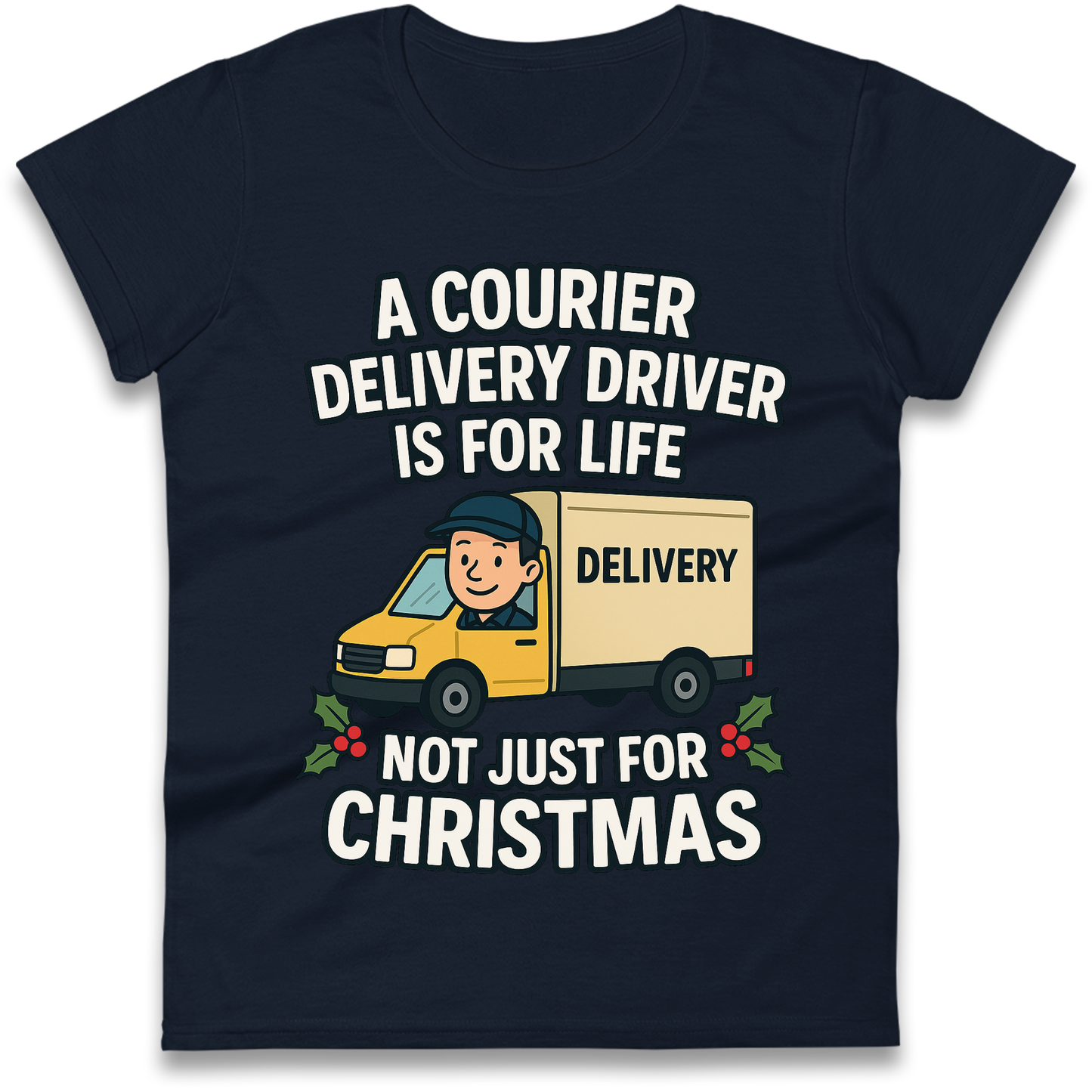 Courier Delivery Driver Christmas Ladies Shirt