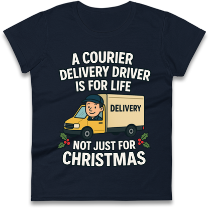 Courier Delivery Driver Christmas Ladies Shirt