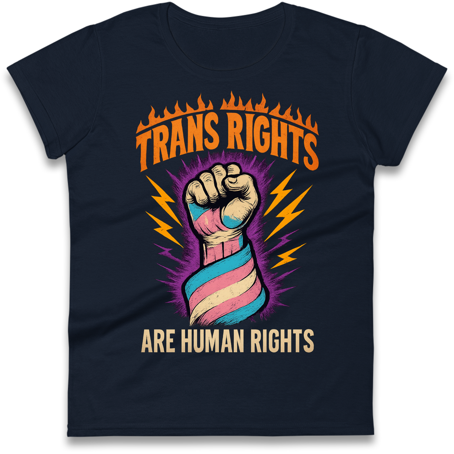 Trans Rights Are Human Rights Ladies Shirt