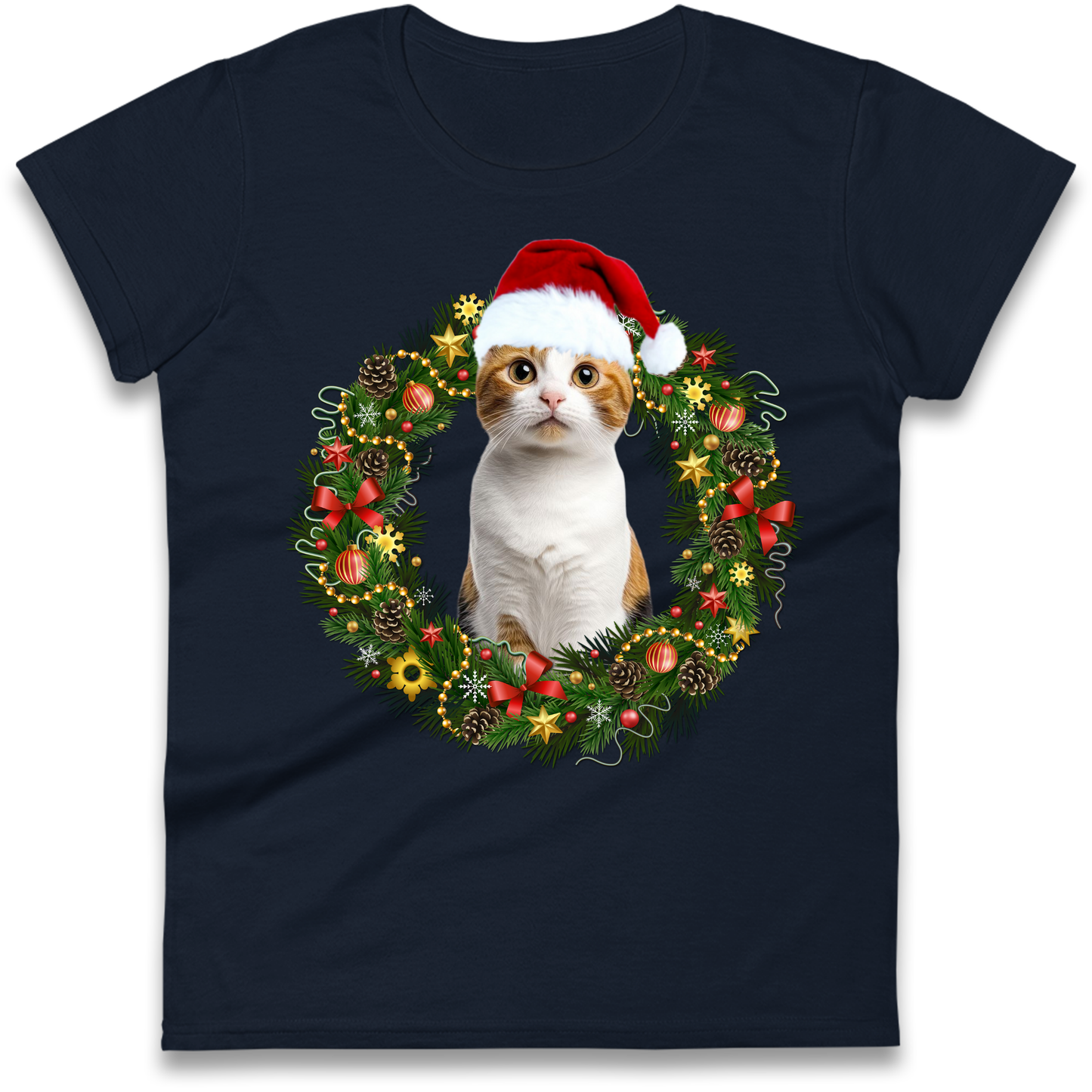 Cat Christmas Ladies Shirt