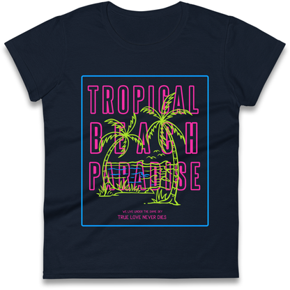 Tropical Beach Paradise Ladies Shirt