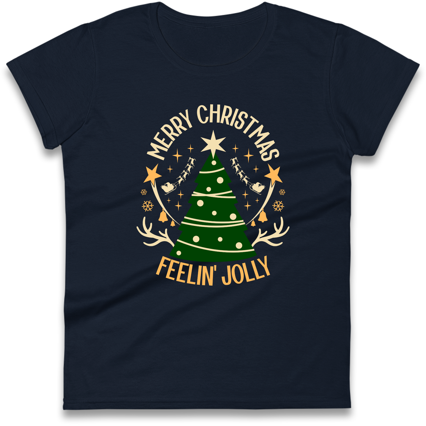 Merry Christmas Feeling Jolly Christmas Ladies Shirt