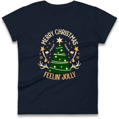Merry Christmas Feeling Jolly Christmas Ladies Shirt