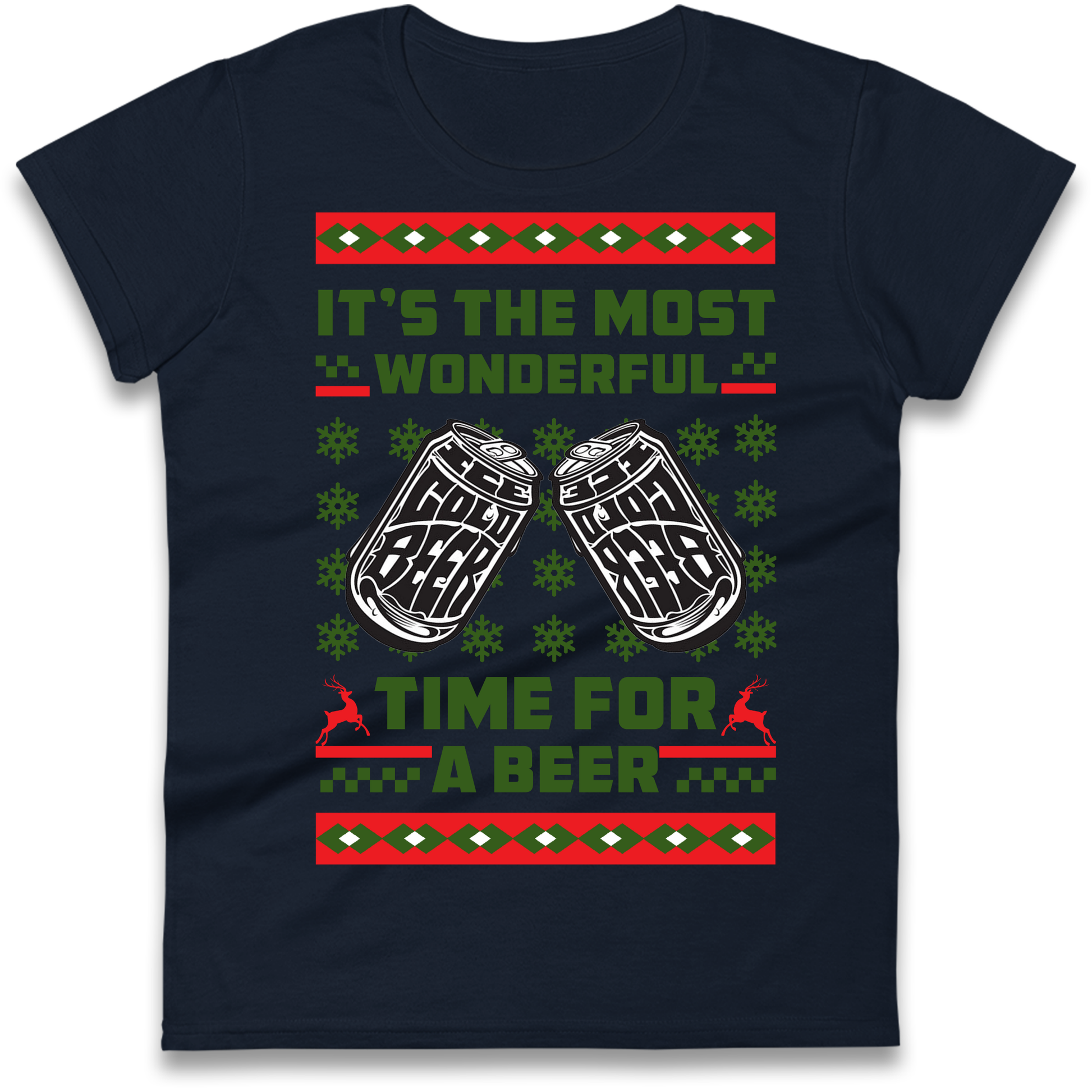 Its The Most Wonderful Time For A Beer Christmas Ladies Shirt