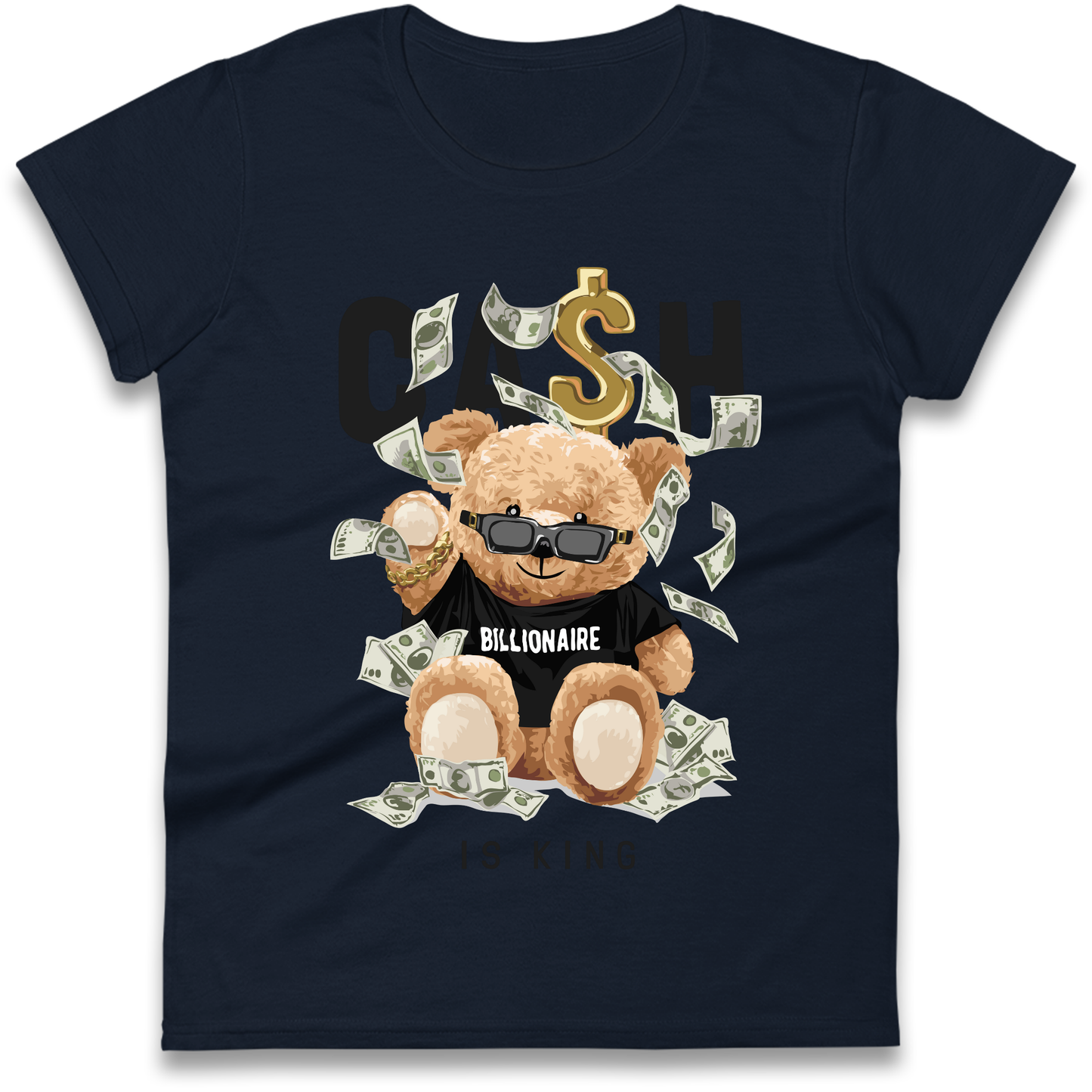Teddy Bear Billionaire Streetwear Ladies Shirt