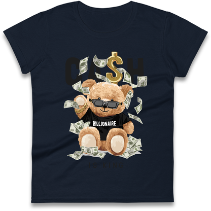 Teddy Bear Billionaire Streetwear Ladies Shirt