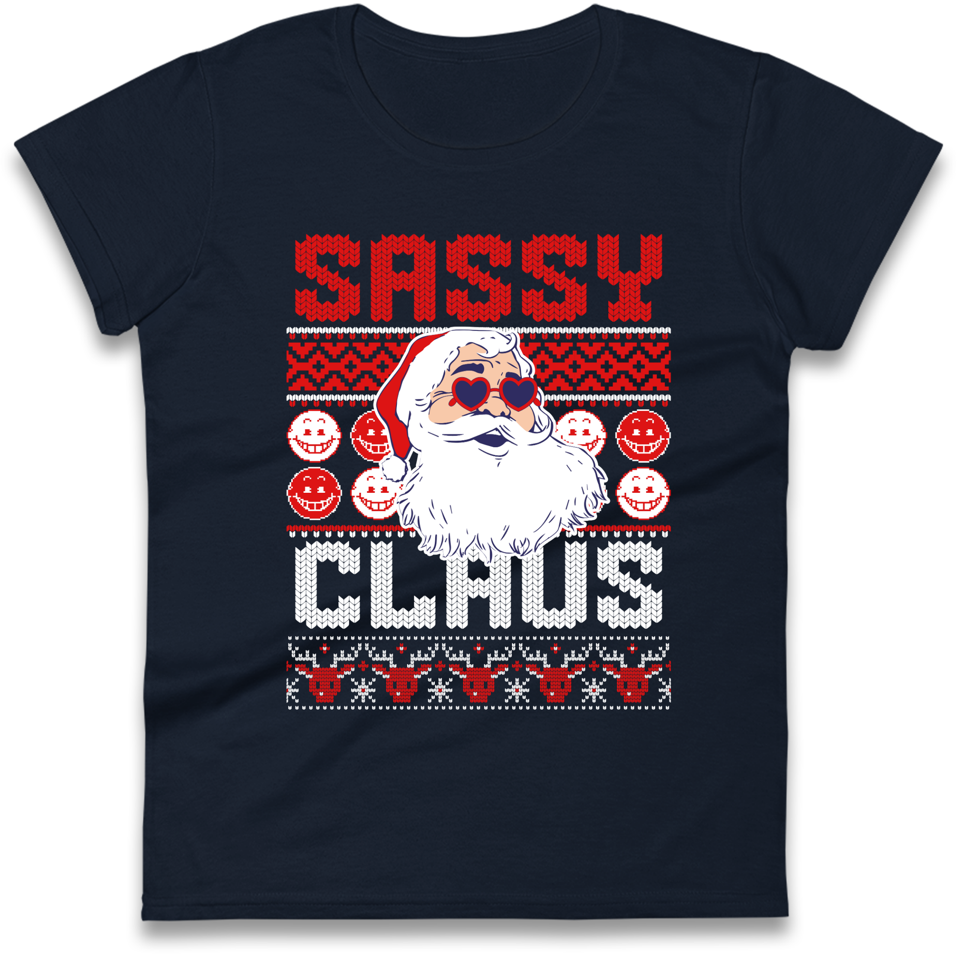 Sassy Claus Santa Christmas Ladies Shirt