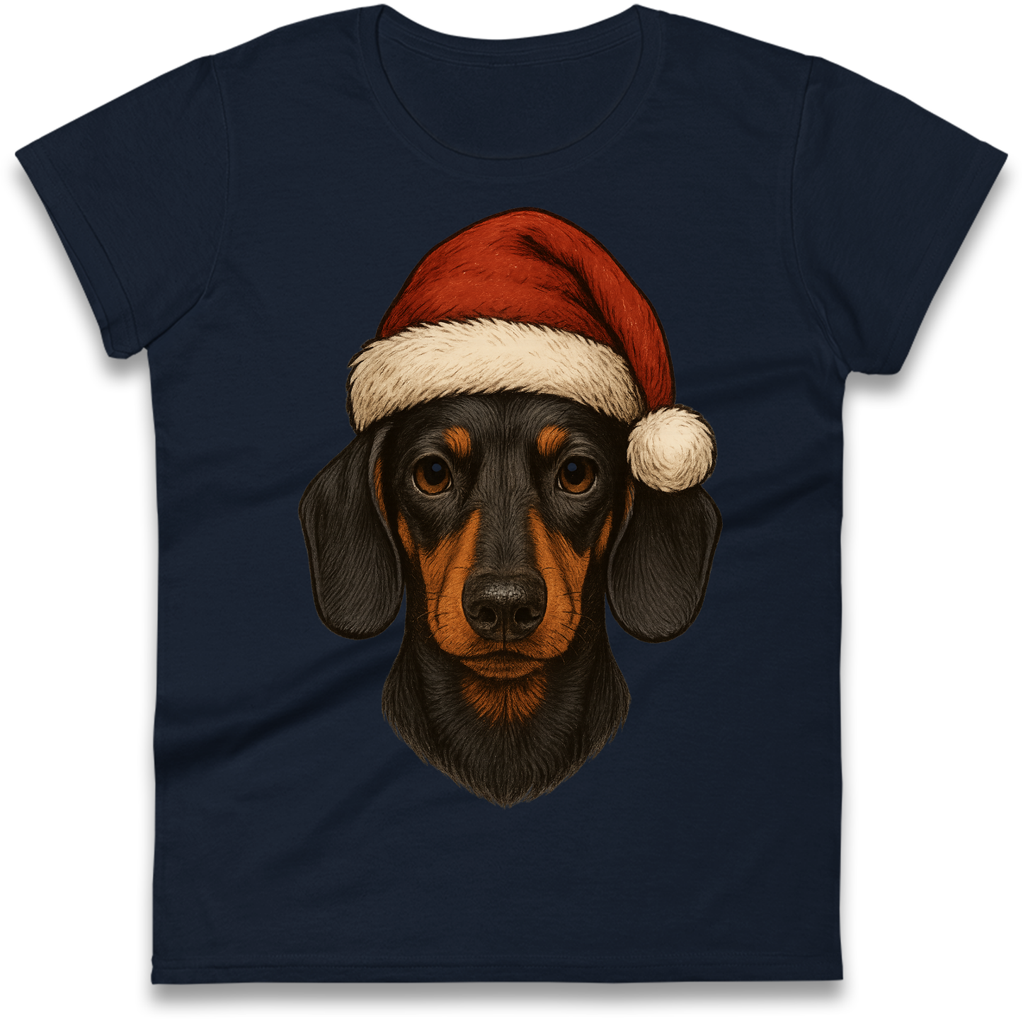 Sausage Dog Christmas Ladies Shirt