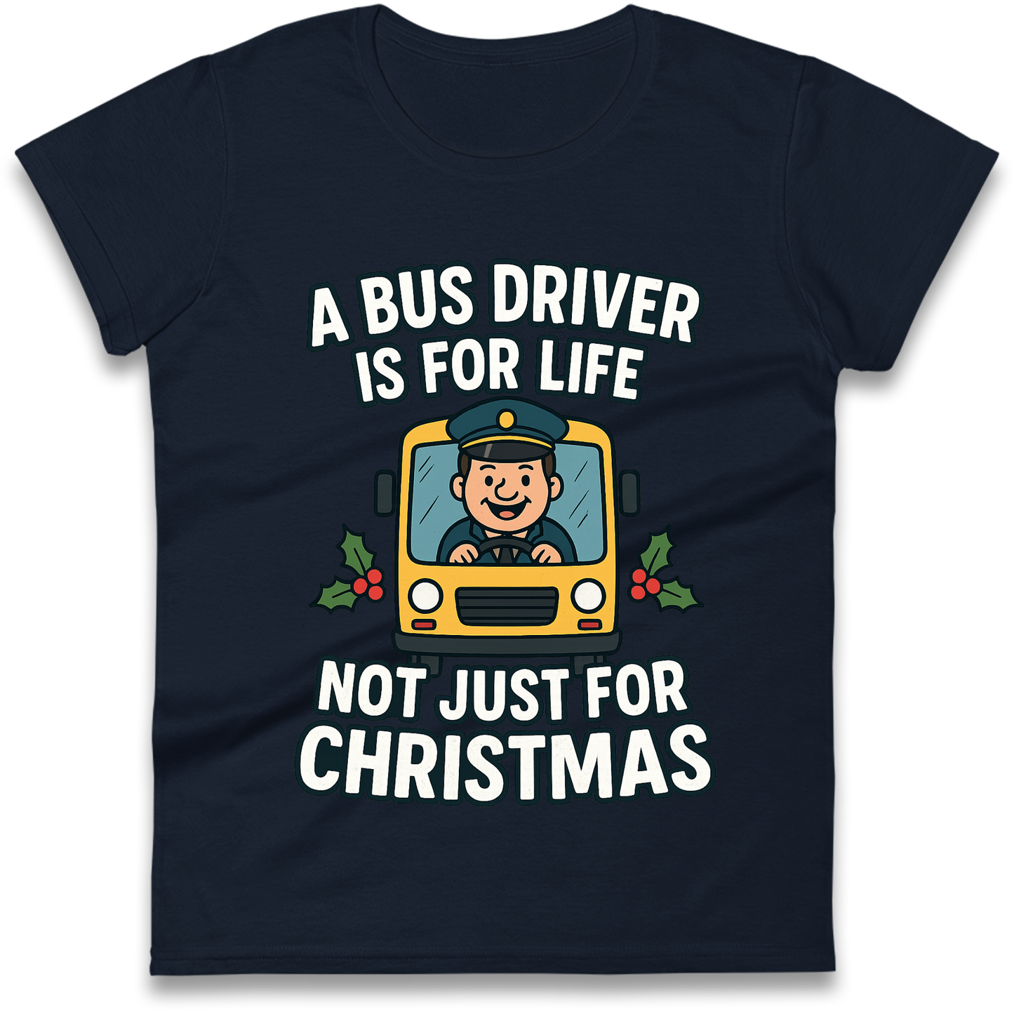 Bus Driver Christmas Ladies Shirt