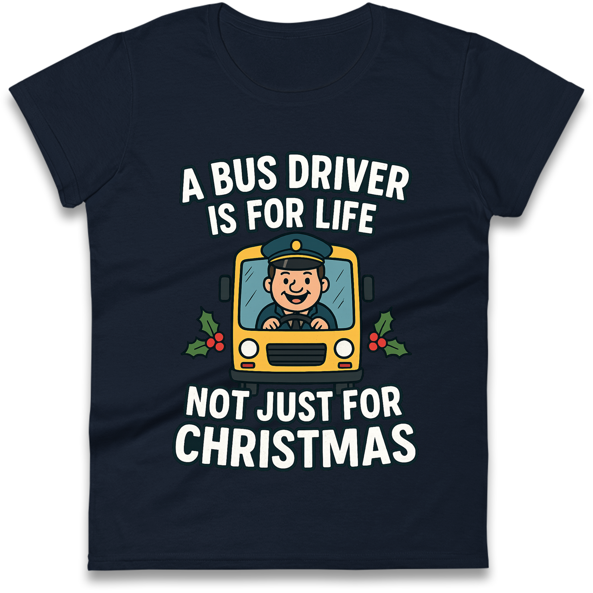 Bus Driver Christmas Ladies Shirt