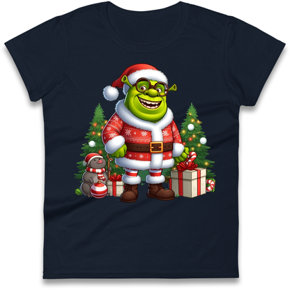 Shrek Santa Claus Presents Ladies Shirt