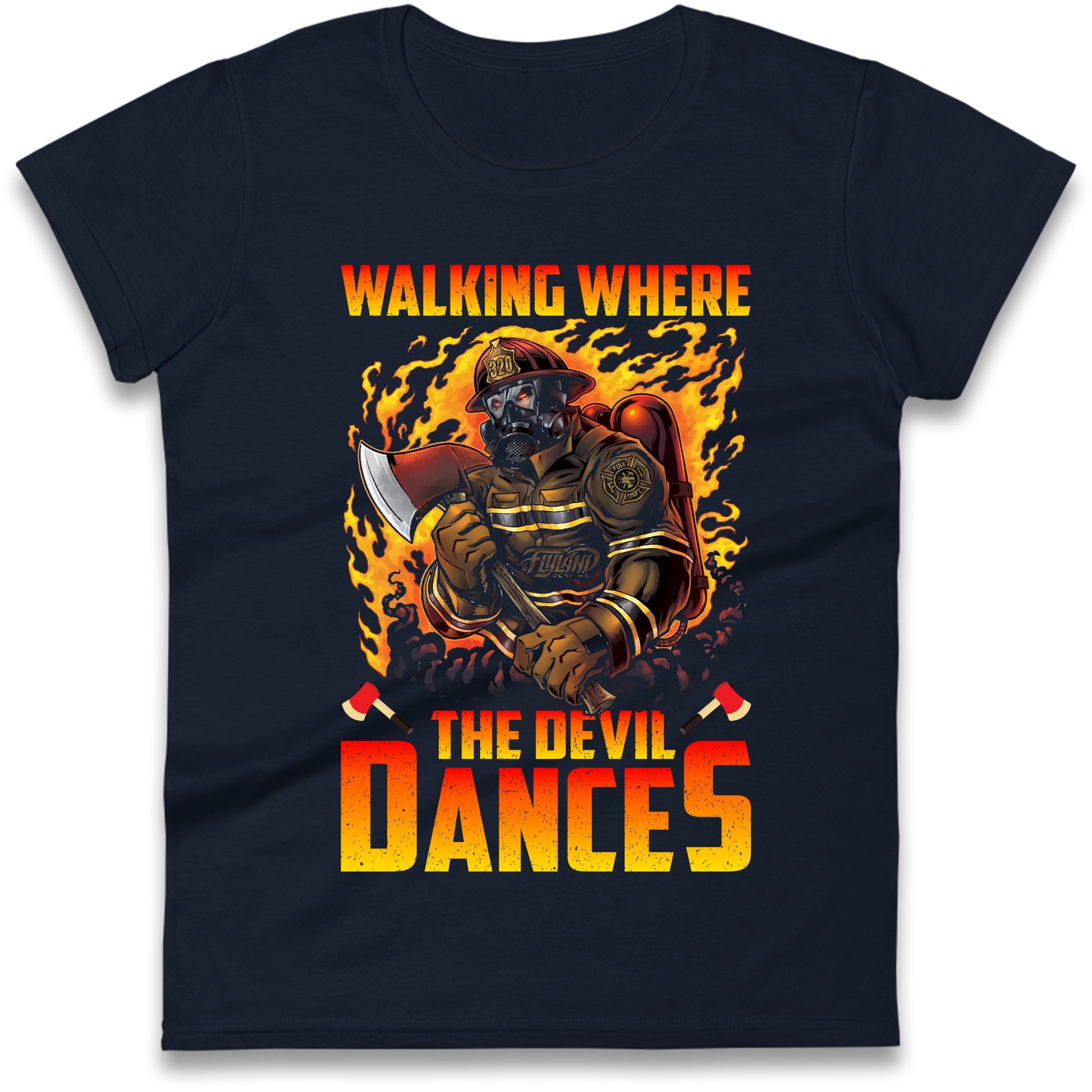 Walking Where The Devil Dances Ladies Shirt