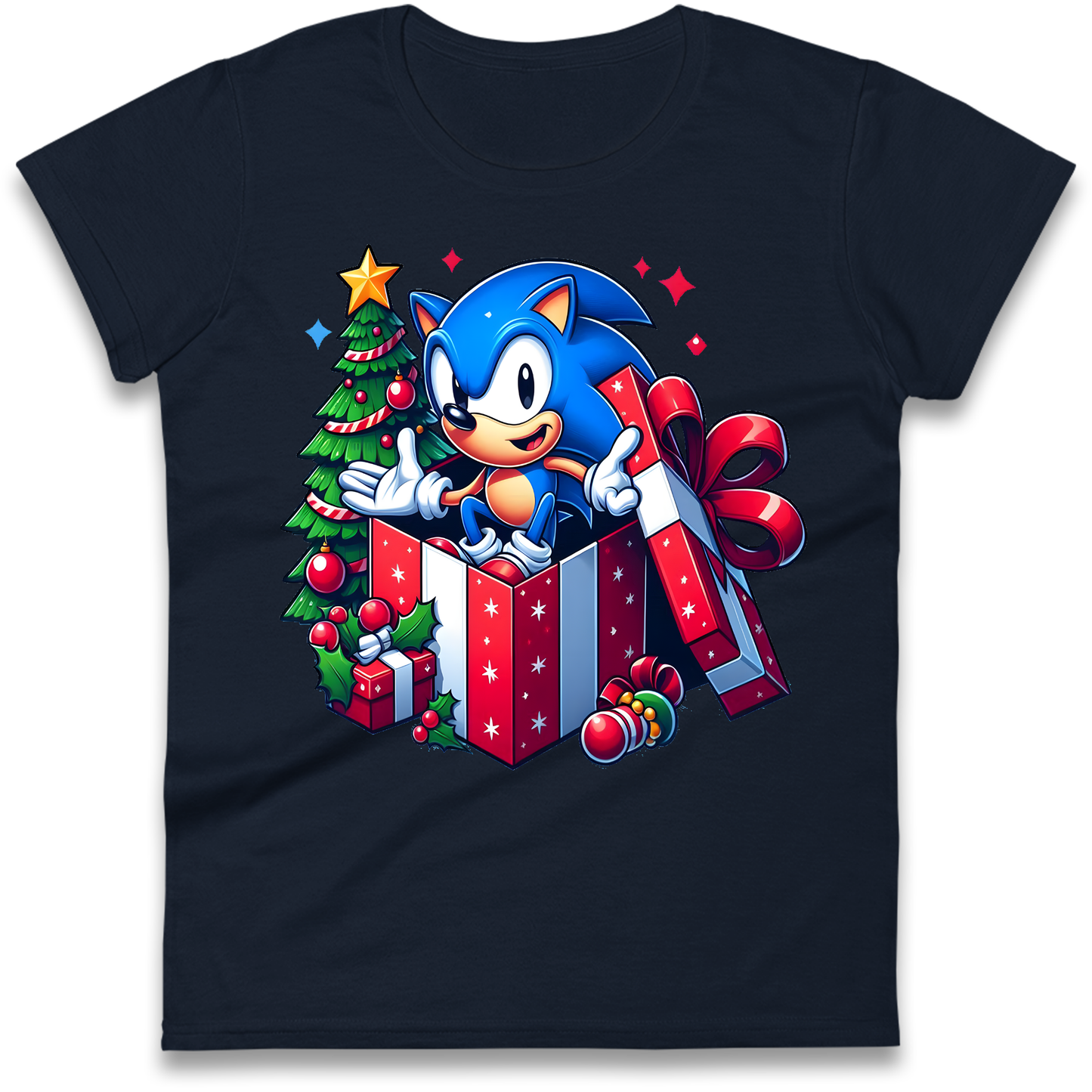 Sonic The Hedgehog Christmas Ladies Shirt