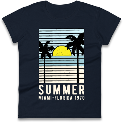 Summer Miami Florida 1970 Ladies Shirt