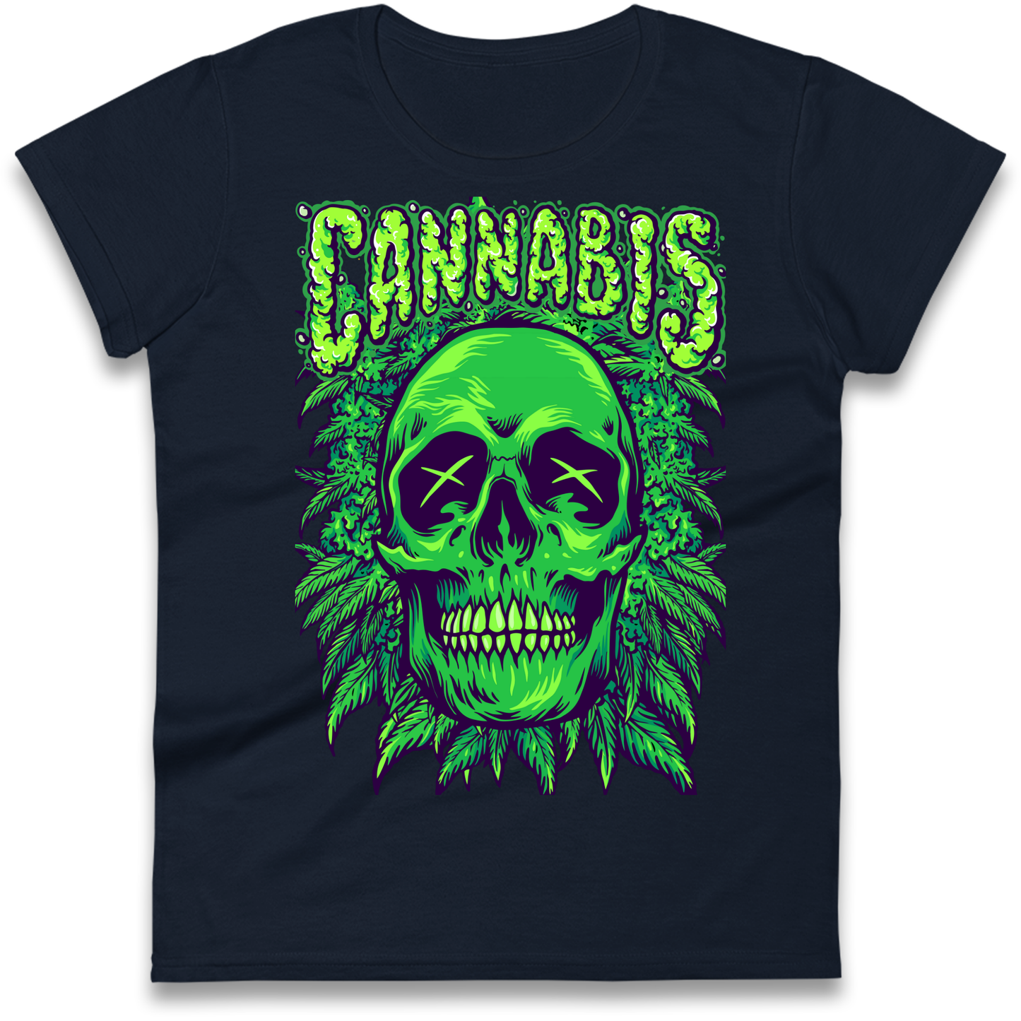 Cannabis Skull Ladies Shirt
